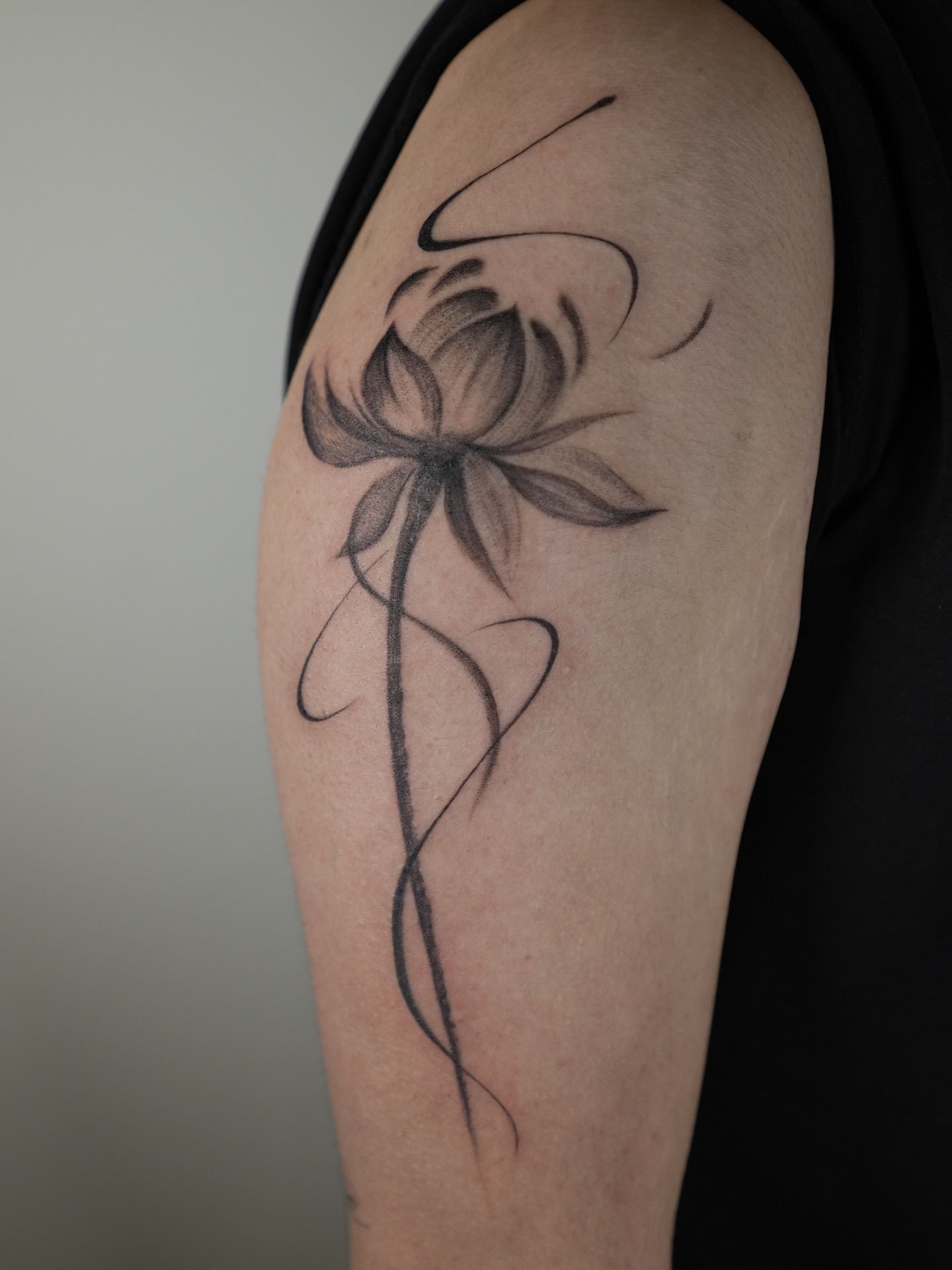 Tattoo by @sobi.tattoos — black_and_grey