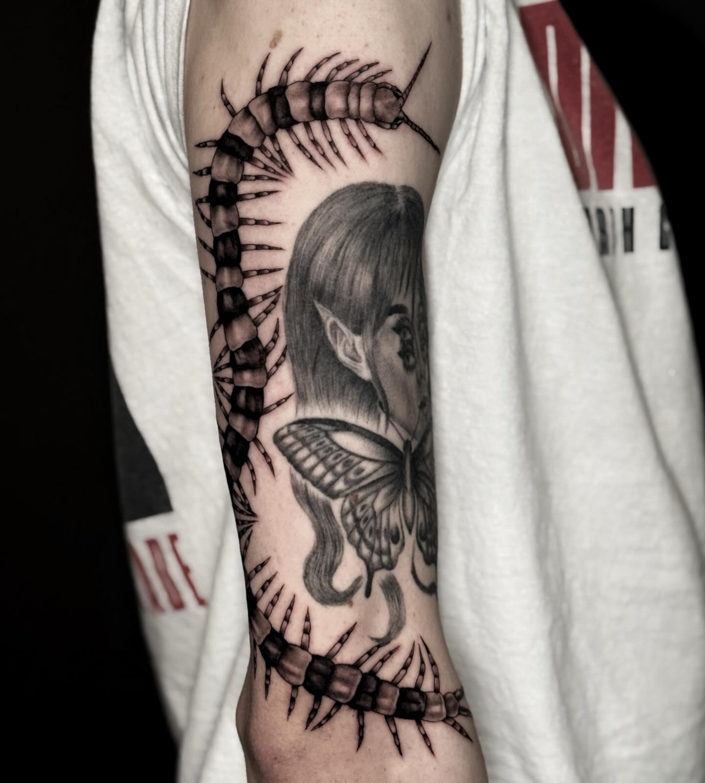 Tattoo by @killjoystabs β black_and_grey, realism