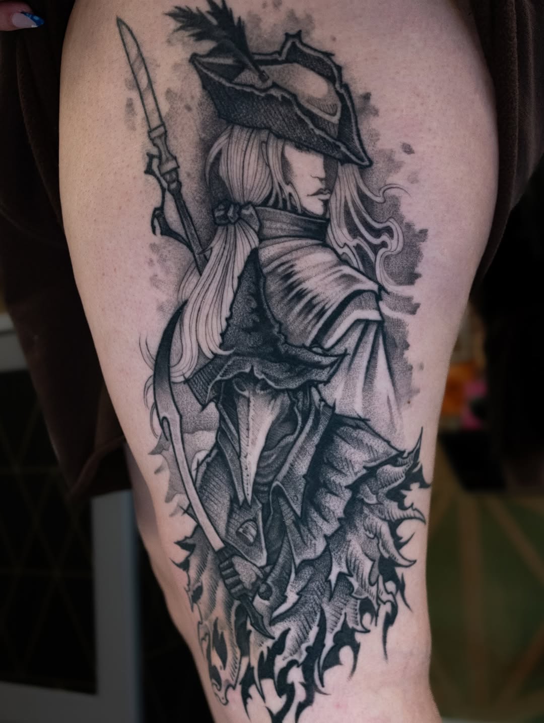 Tattoo by @gersaint — black_and_grey, realism