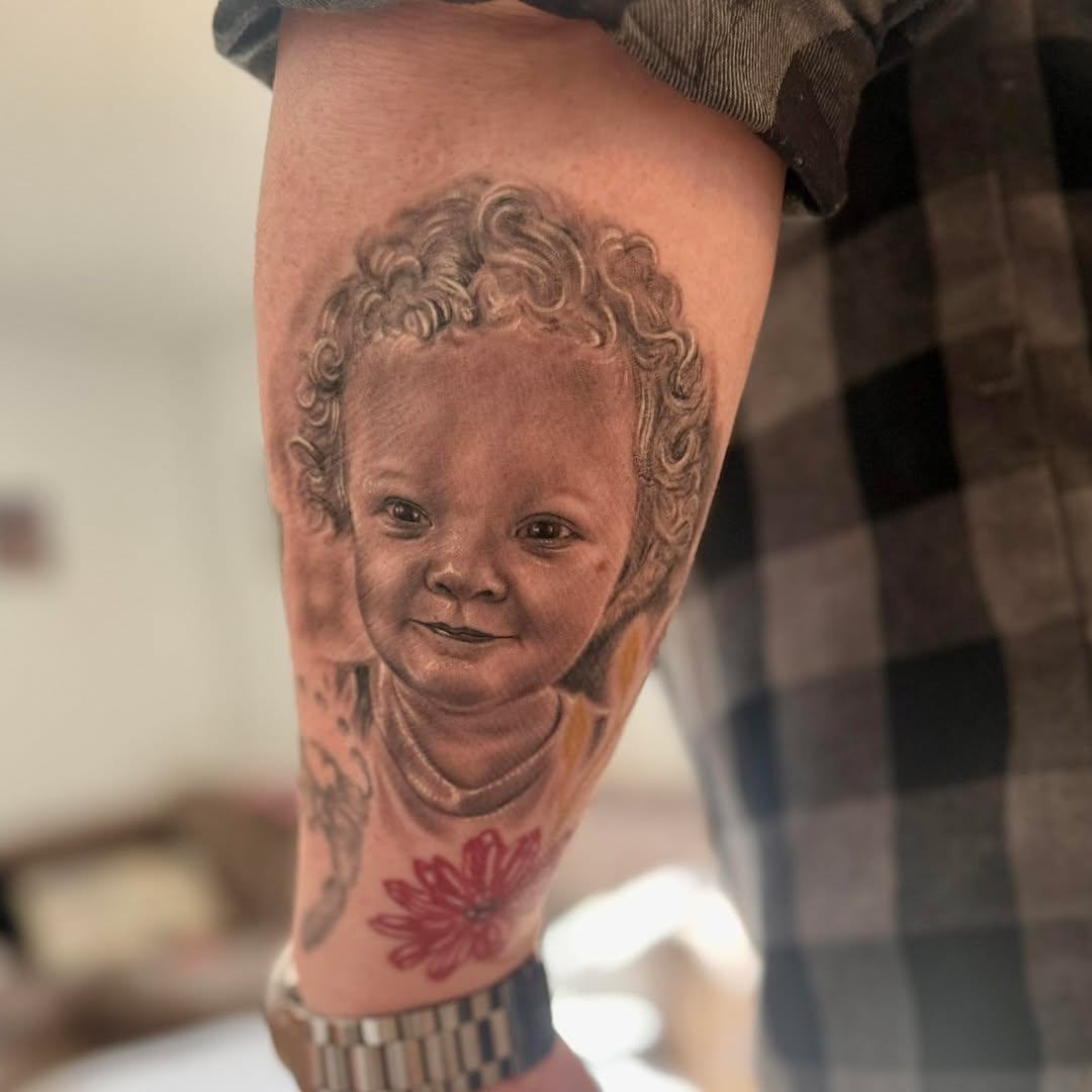 Tattoo by @rustybng — realism, black_and_grey