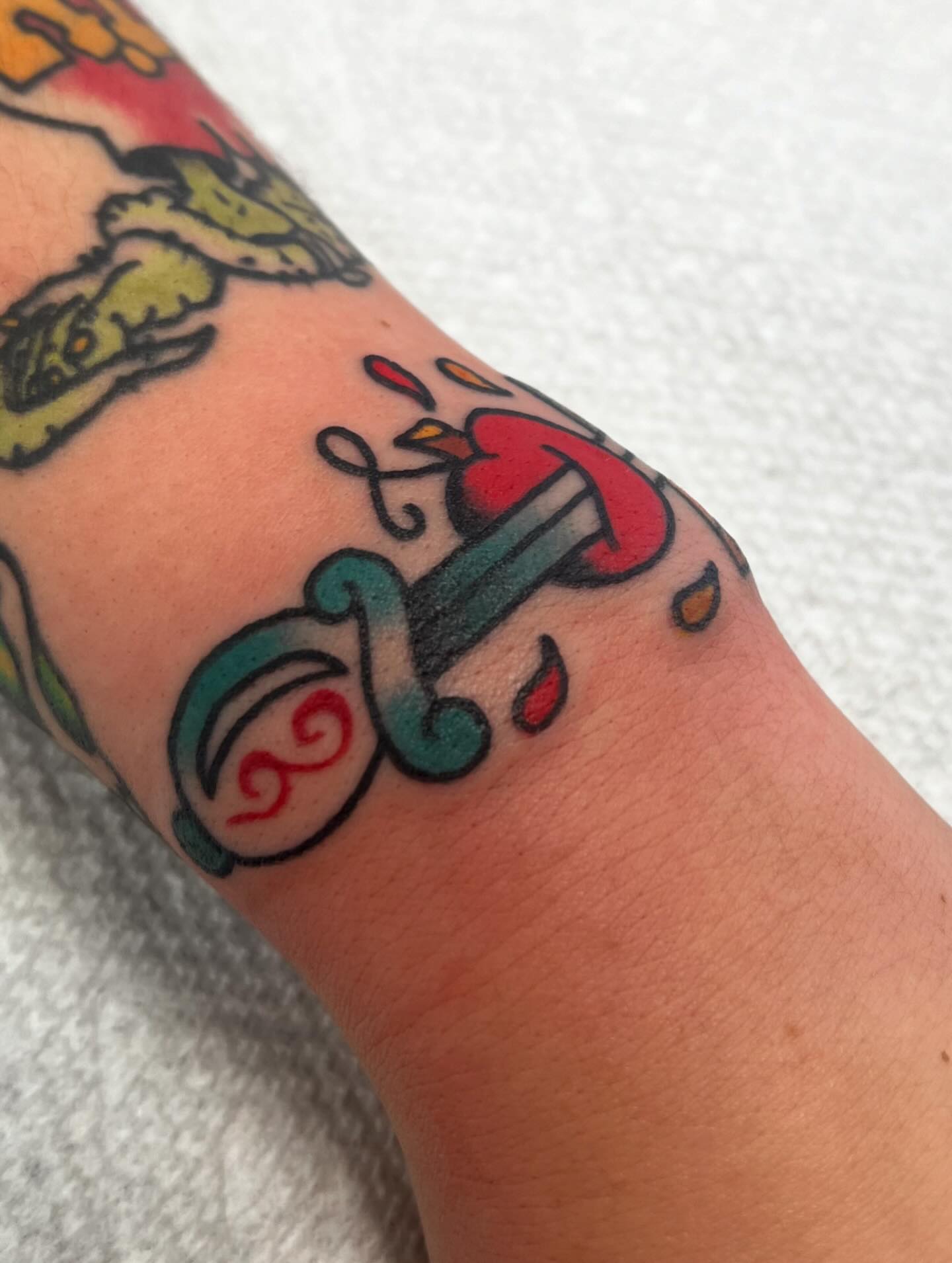 Candle American traditional tattoo on the forearm by ＊jaela＊ohio tattoo artist＊