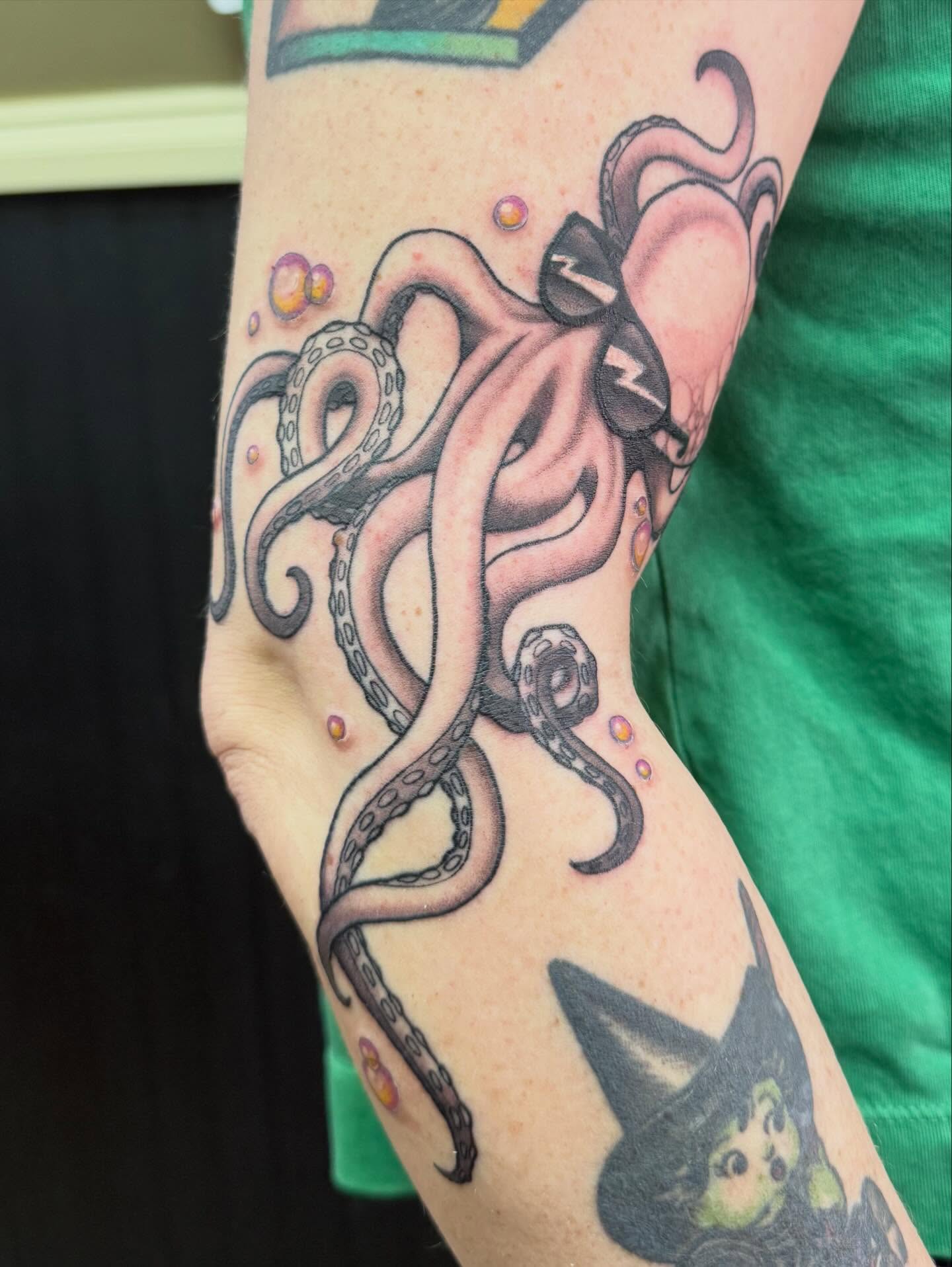Octopus realism tattoo on the forearm by Liz Glitz - Philadelphia Tattoo Artist