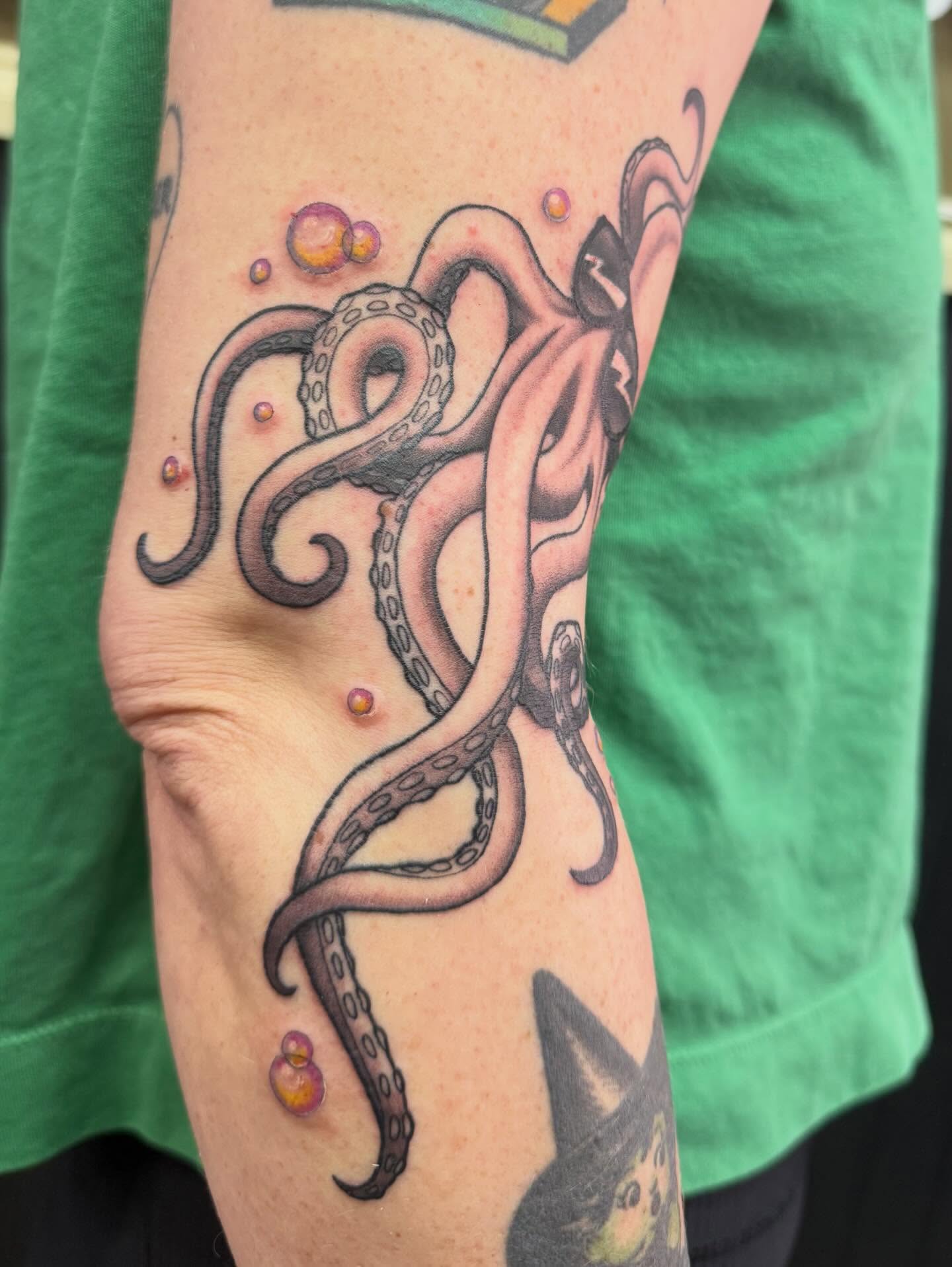 Octopus realism tattoo on the forearm by Liz Glitz - Philadelphia Tattoo Artist