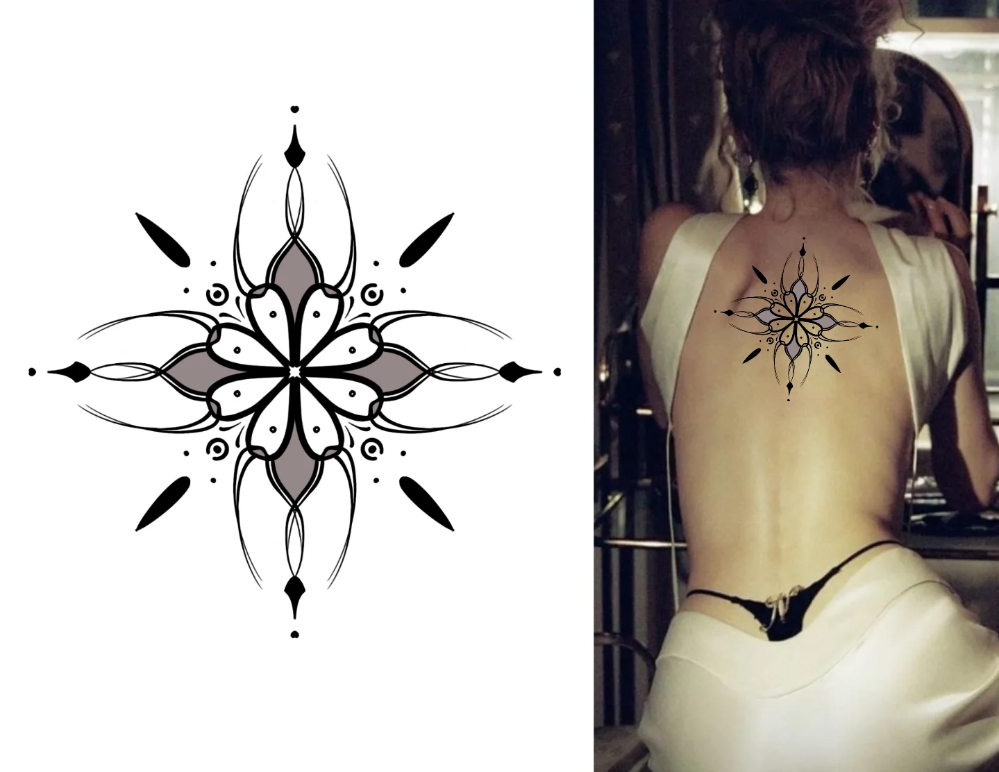 Tattoo by @poked.protein — geometric