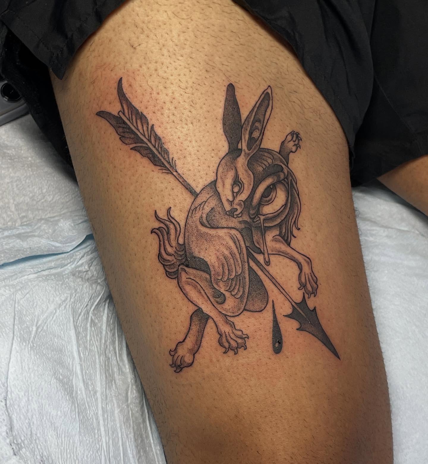 Tattoo by @whatreiley β dotwork, realism