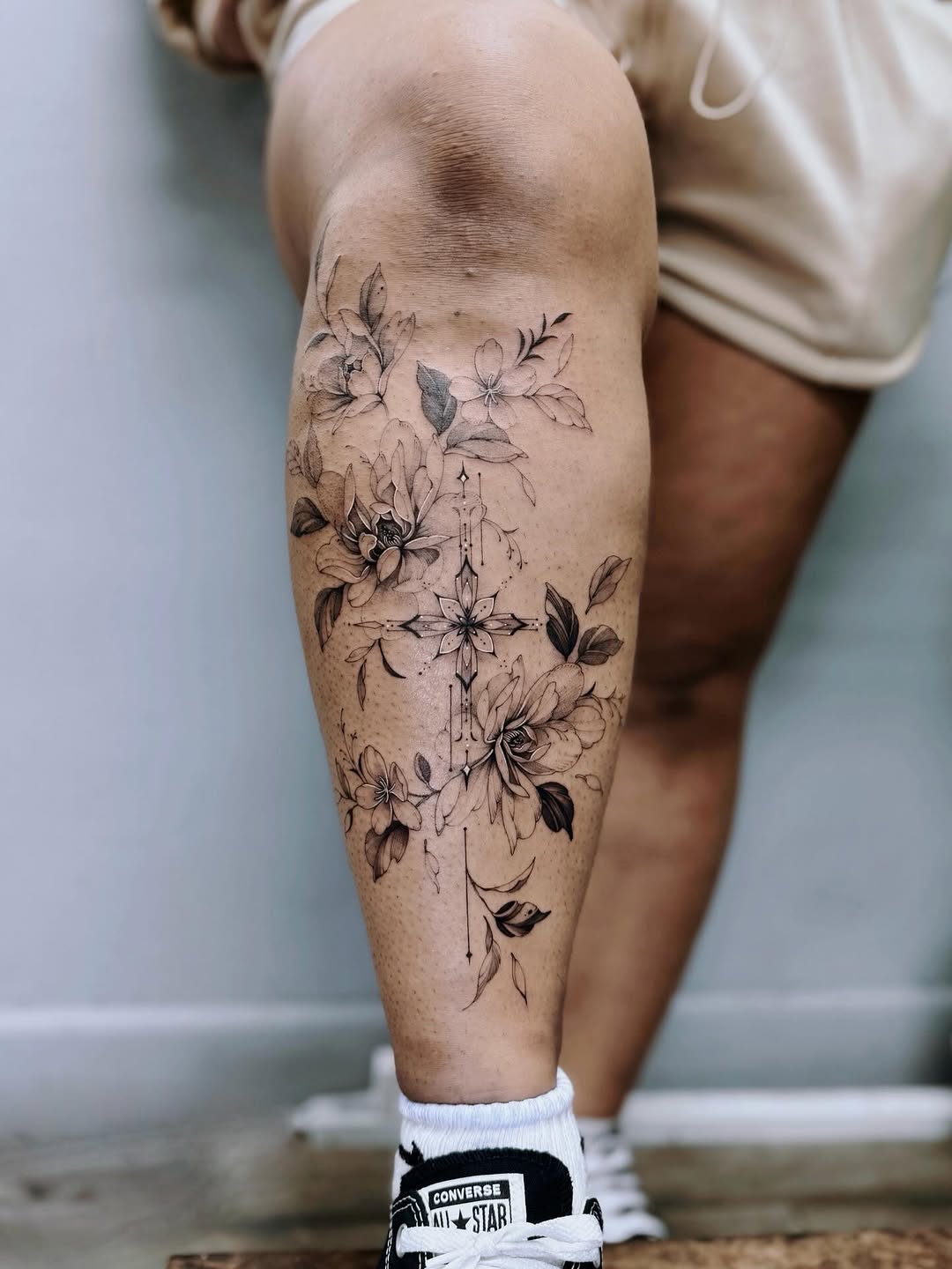 Tattoo by @angel.flow144 — fine_line, black_and_grey