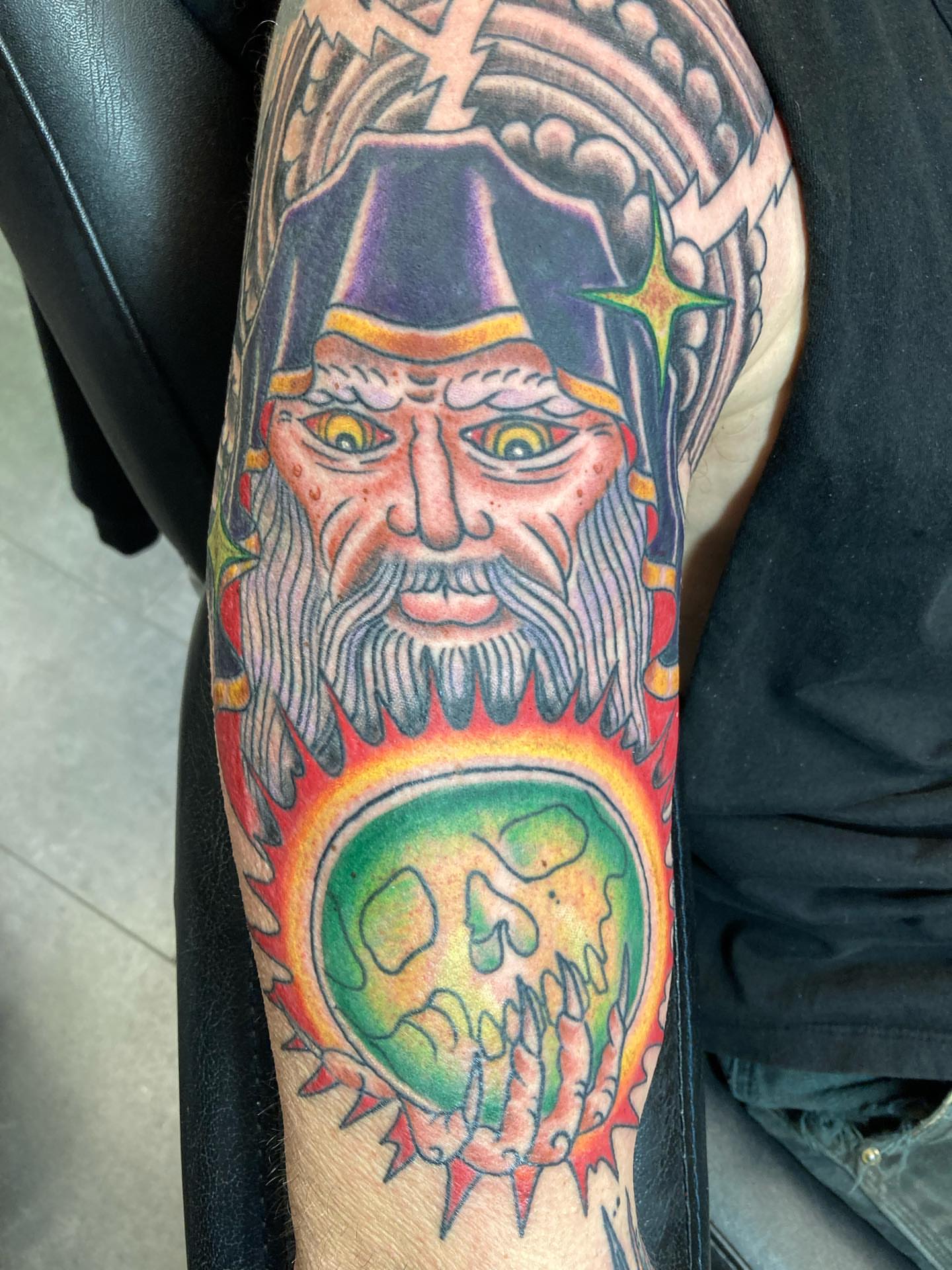 Tattoo by @jessewortheytattoo — american_traditional, dotwork