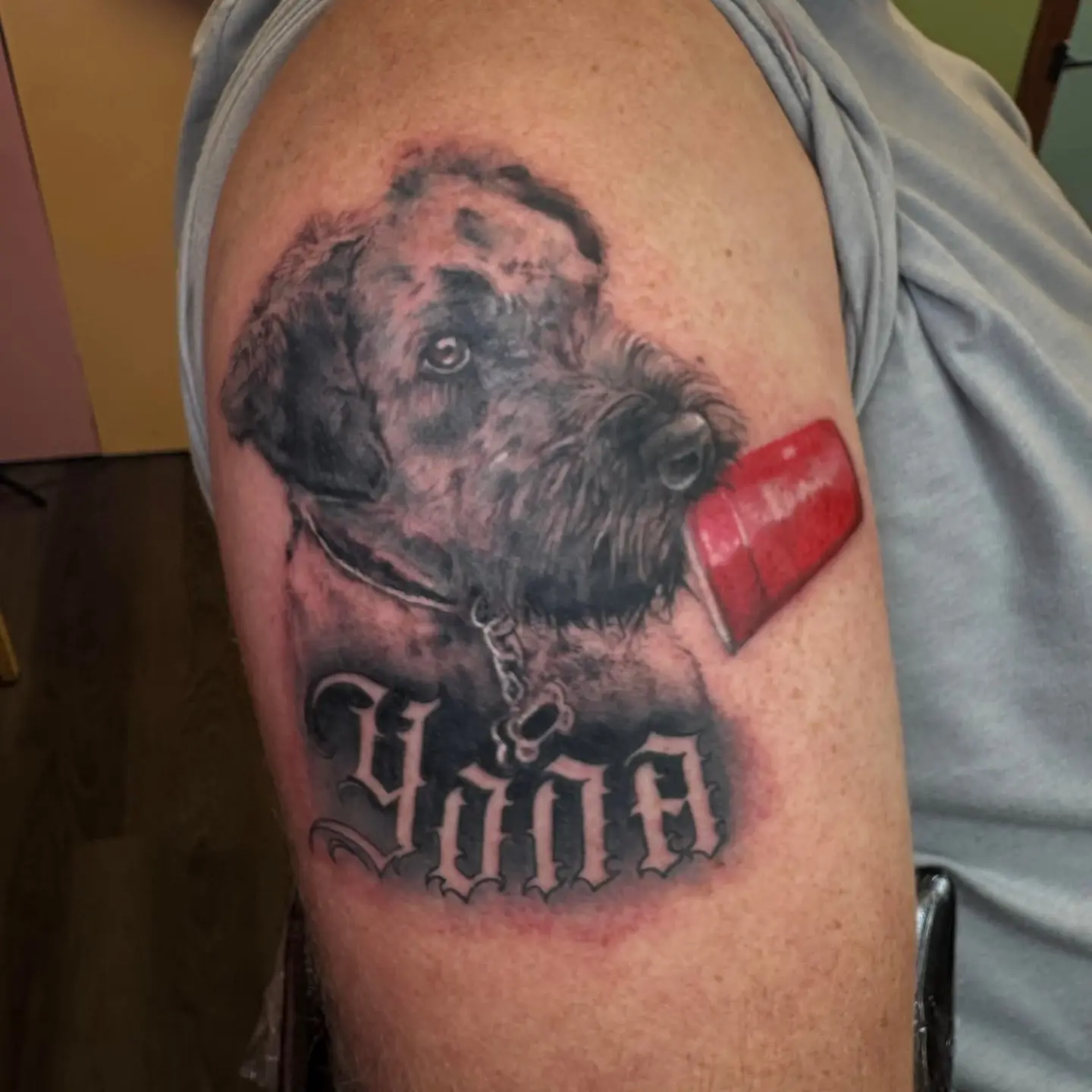 Tattoo by @harley_makes_tattoos — realism, black_and_grey