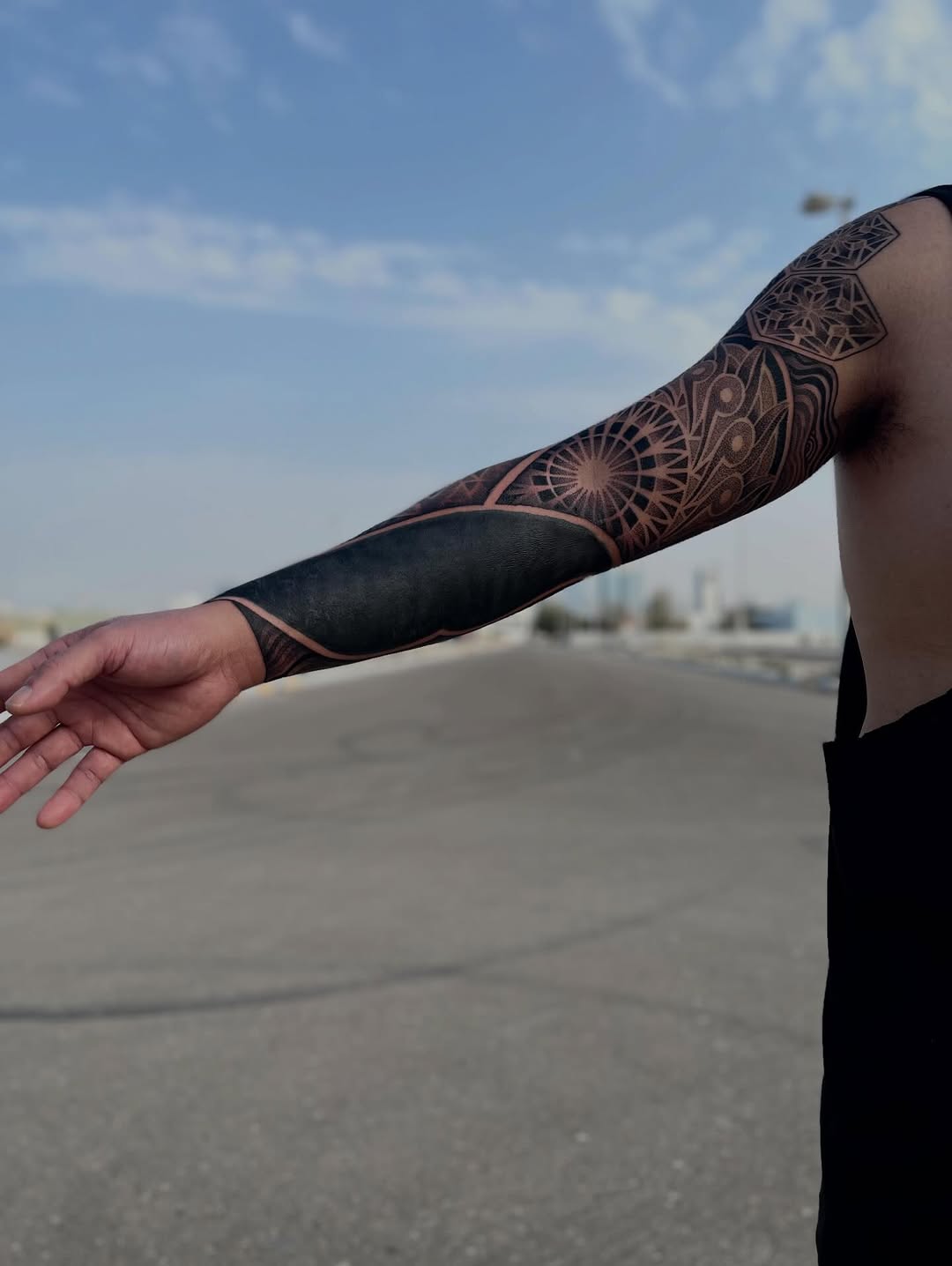 Tattoo by @russellefandialan — blackwork, geometric
