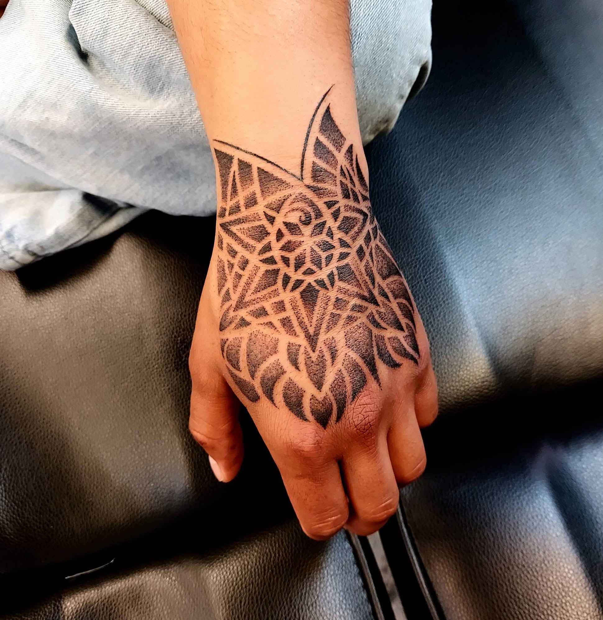 Tattoo by @briankirsch9 — geometric