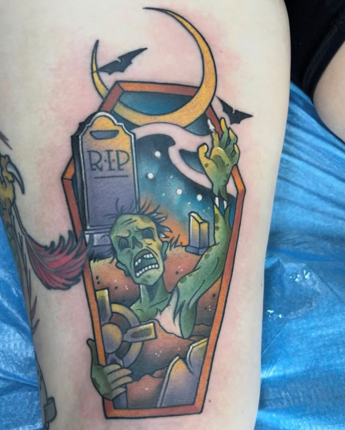Tattoo by @ash_wv — american_traditional, dark_realism