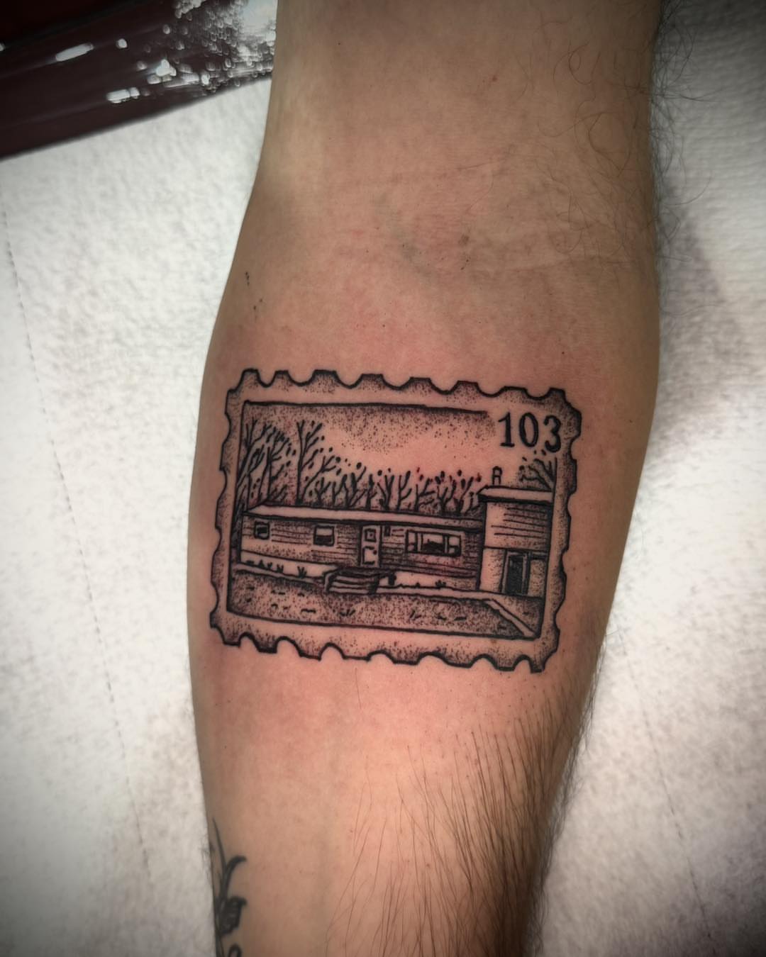 Tattoo by @jherrontattoo — dotwork