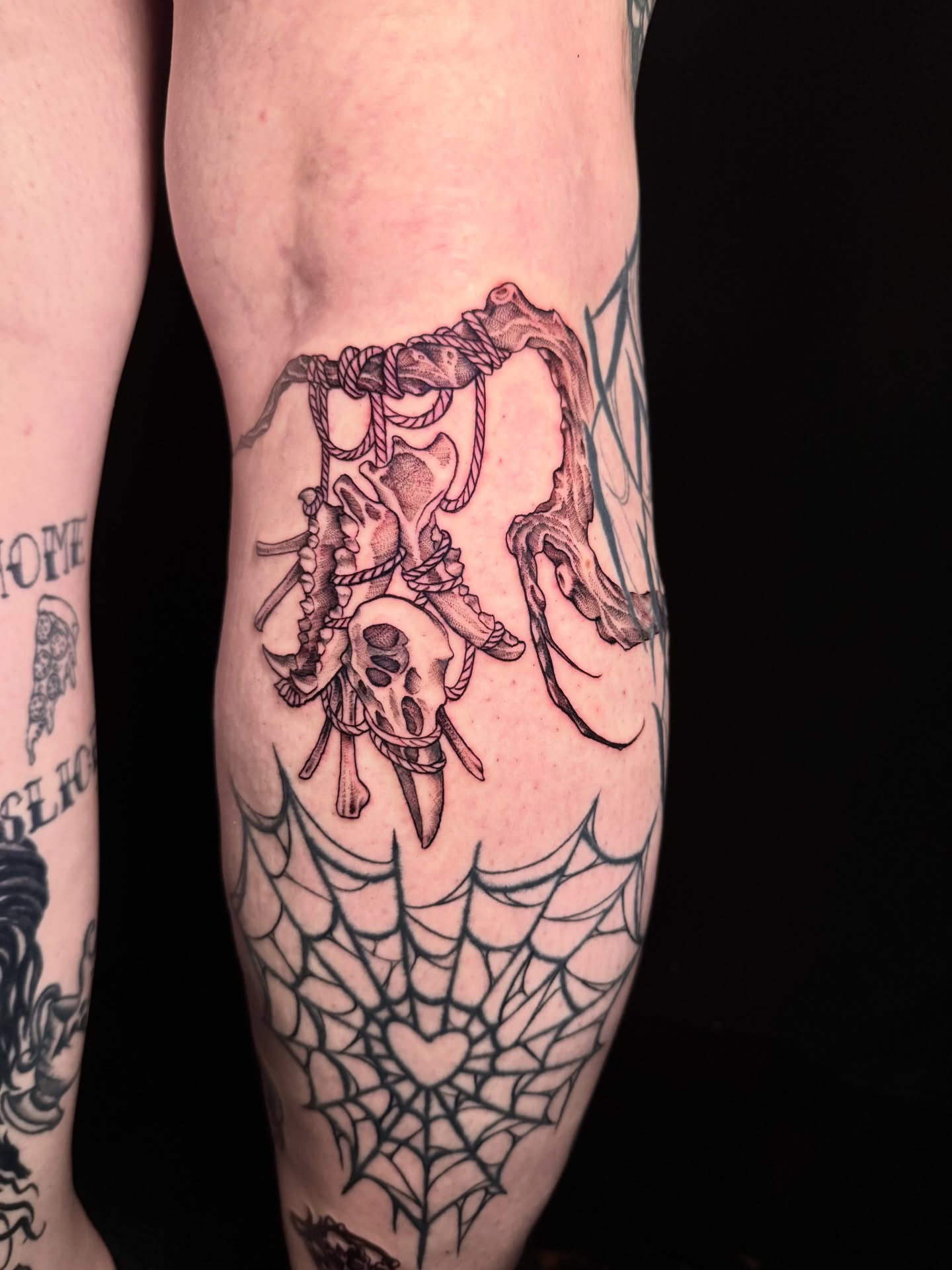 Tattoo by @amberbananafish — black_and_grey
