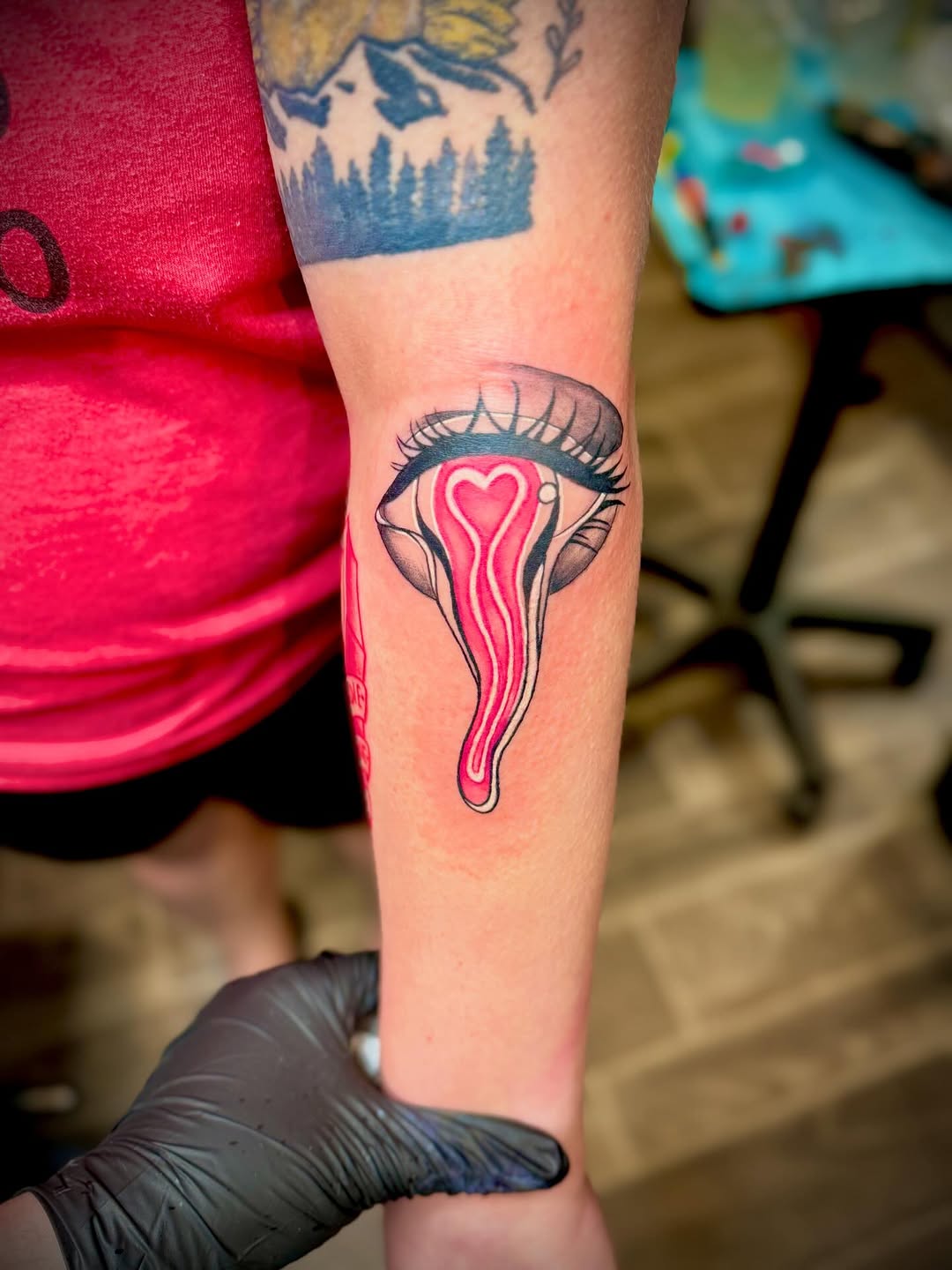Tattoo by @sparkles_tattoos — surrealism, trash_polka