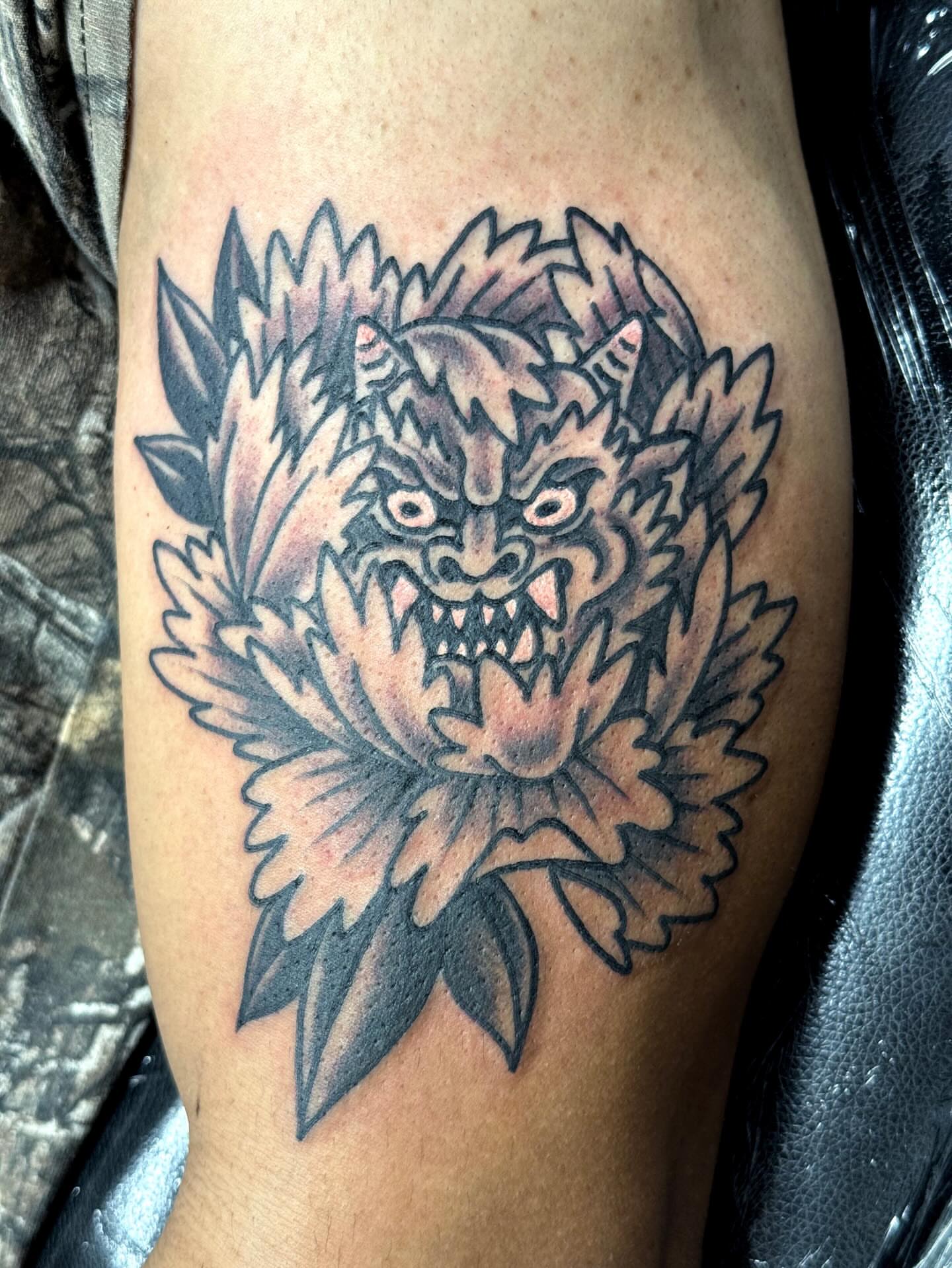 Tattoo by @chrisspriggs — black_and_grey