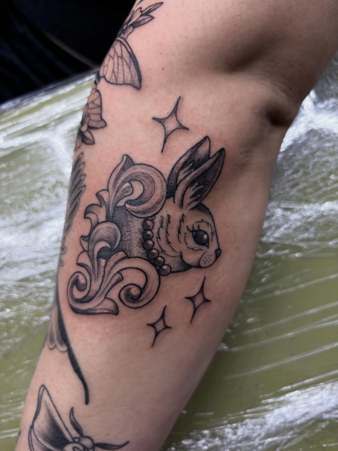Tattoo by @gloomberrytattoos โ black_and_grey, ornamental
