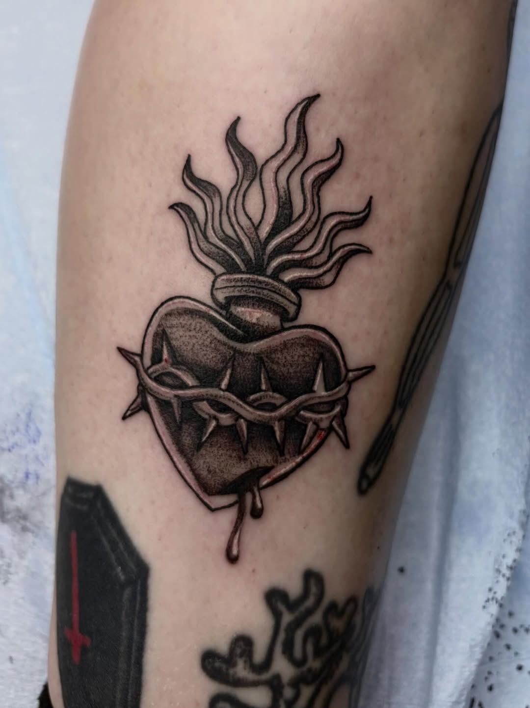 Tattoo by @gloomberrytattoos โ black_and_grey, dark_realism
