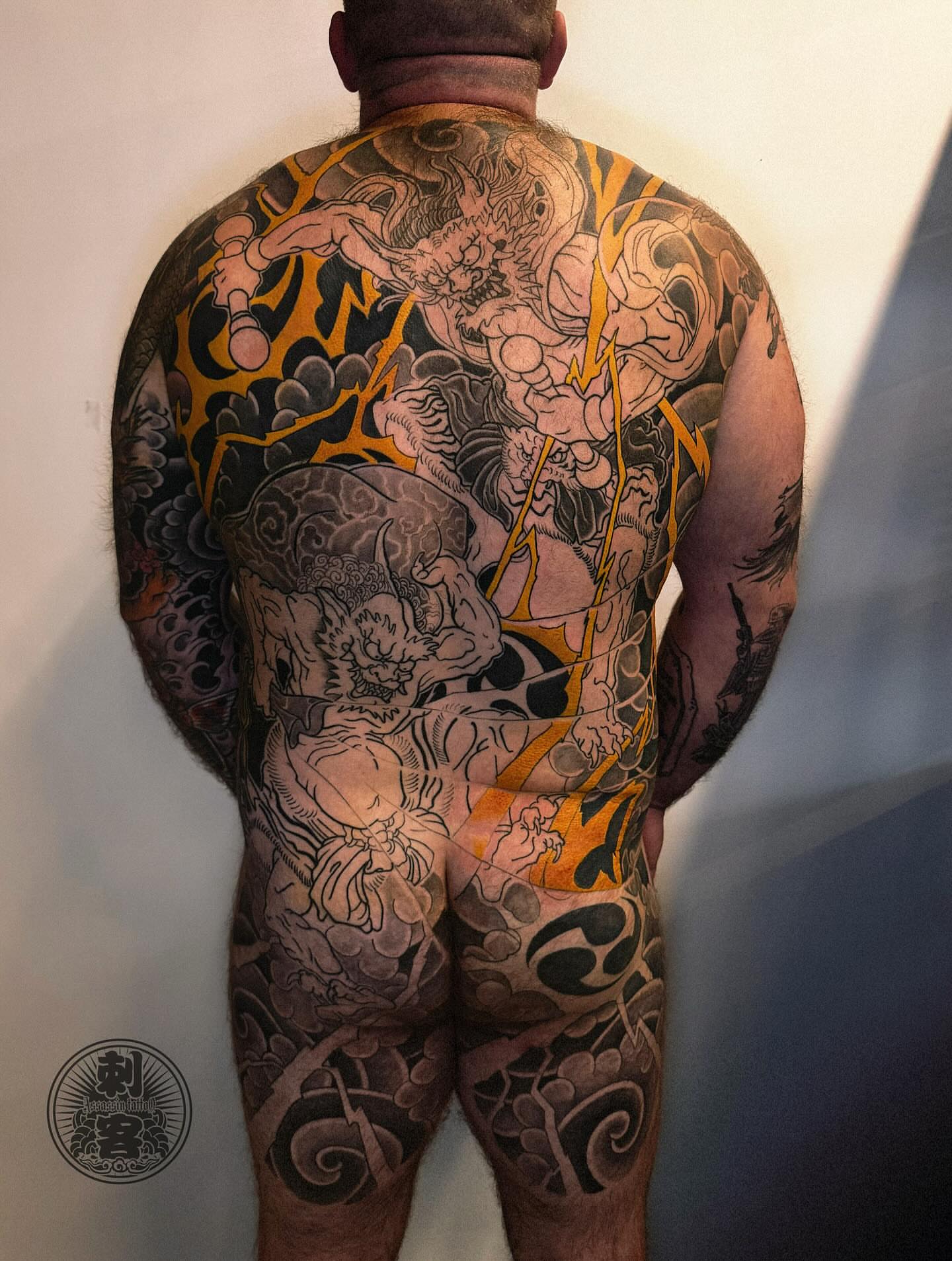 Mythical creature japanese irezumi tattoo on the back by Duo
