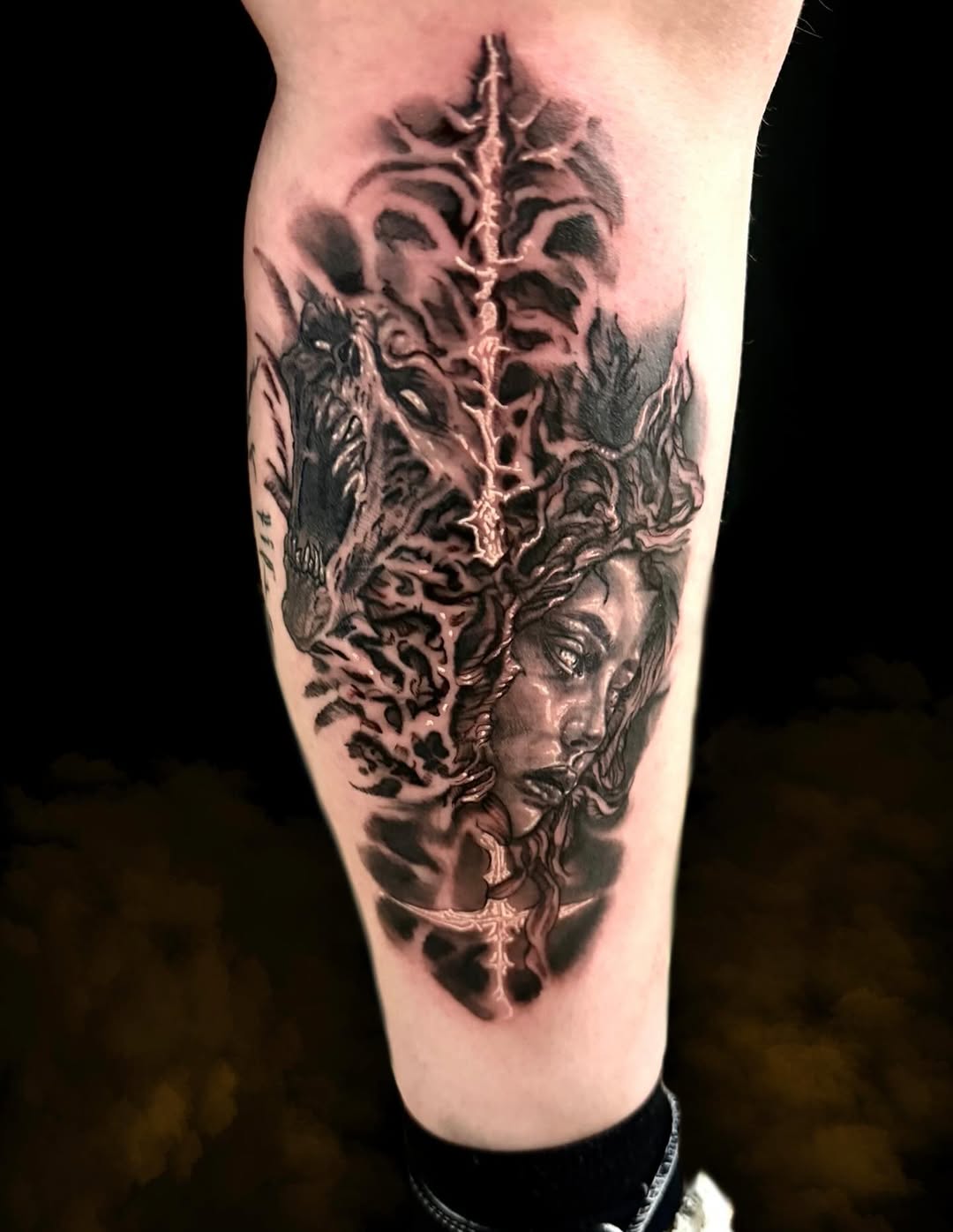 Tattoo by @jamisonellsworthtattoos β realism, black_and_grey