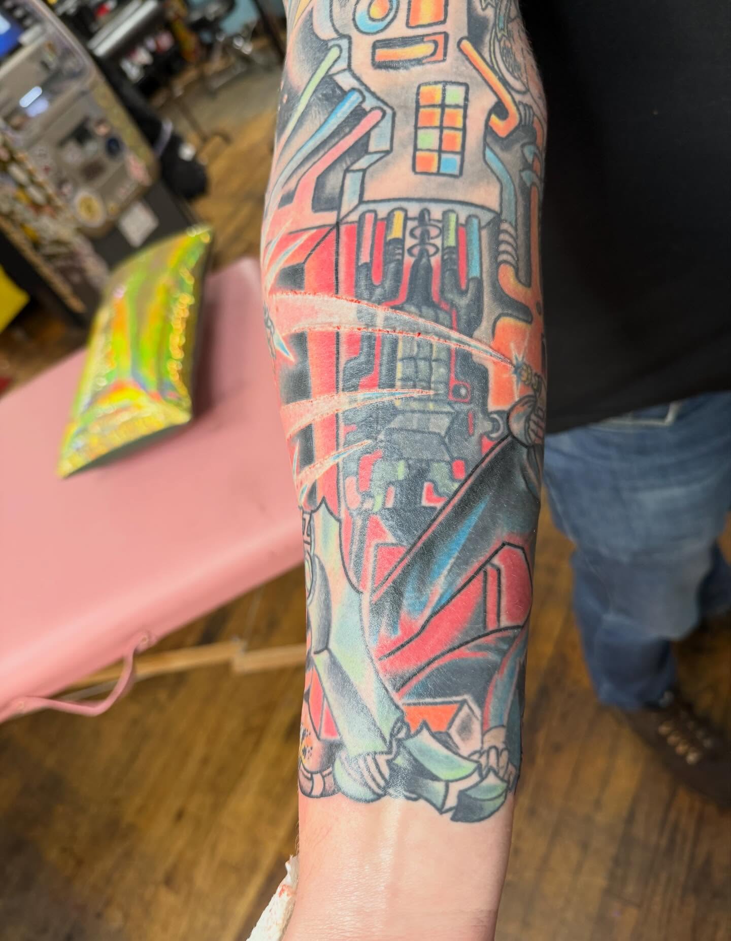 Tattoo by @cyborgbrains — geometric, new_school