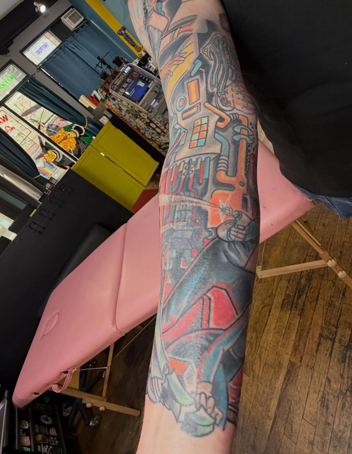 Tattoo by @cyborgbrains — geometric, illustrative