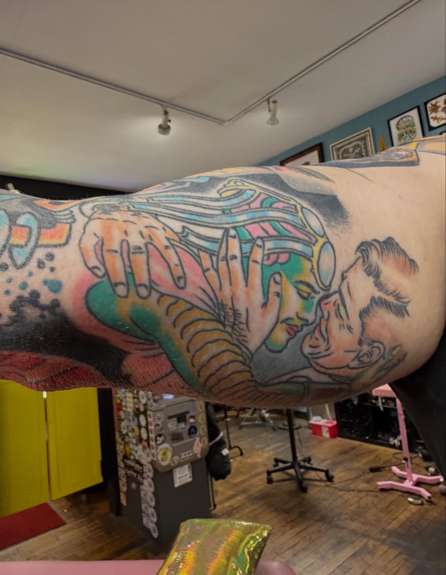 Tattoo by @cyborgbrains — realism, anime