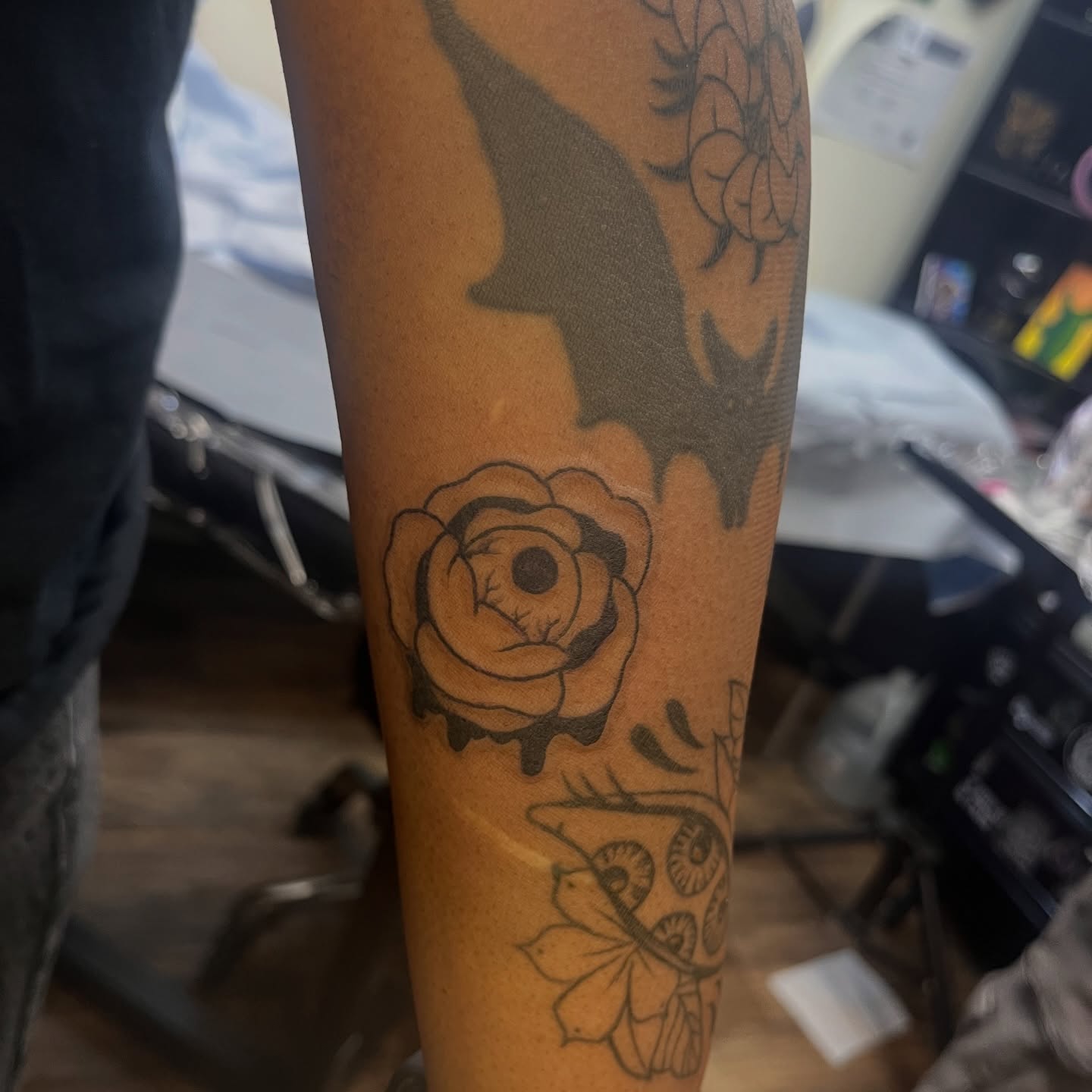 Tattoo by @anya.artistry.tattoos — black_and_grey