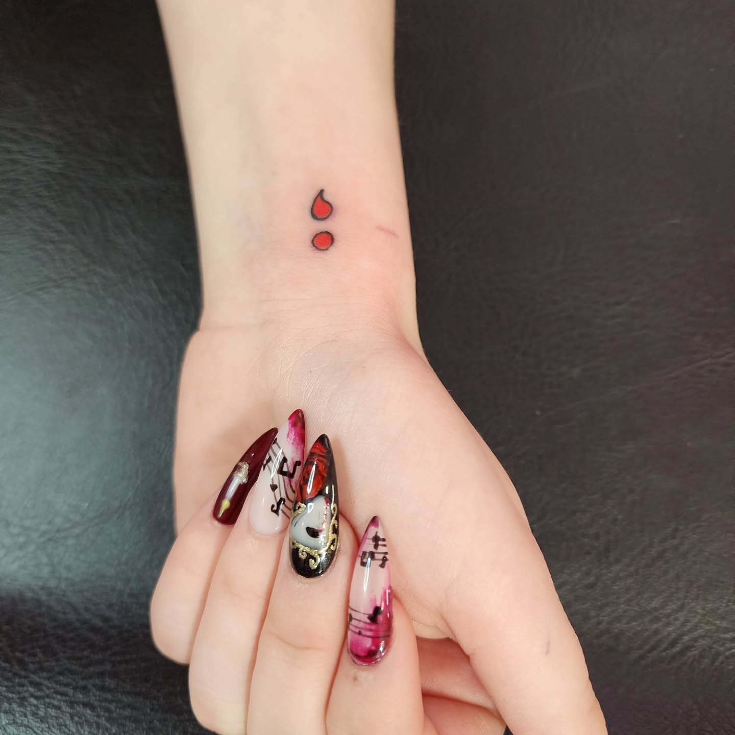 Blood drops dotwork tattoo by K.F. Golden