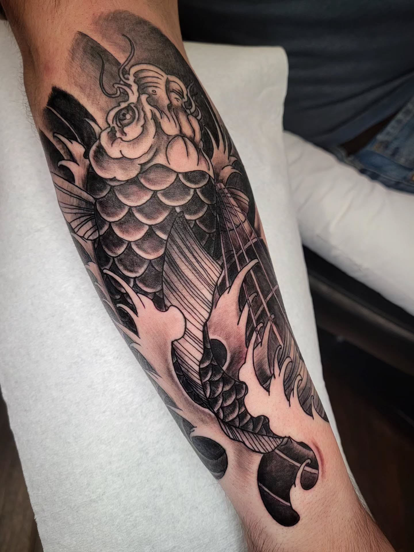 Tattoo by @jeremylaflammetattoos — black_and_grey