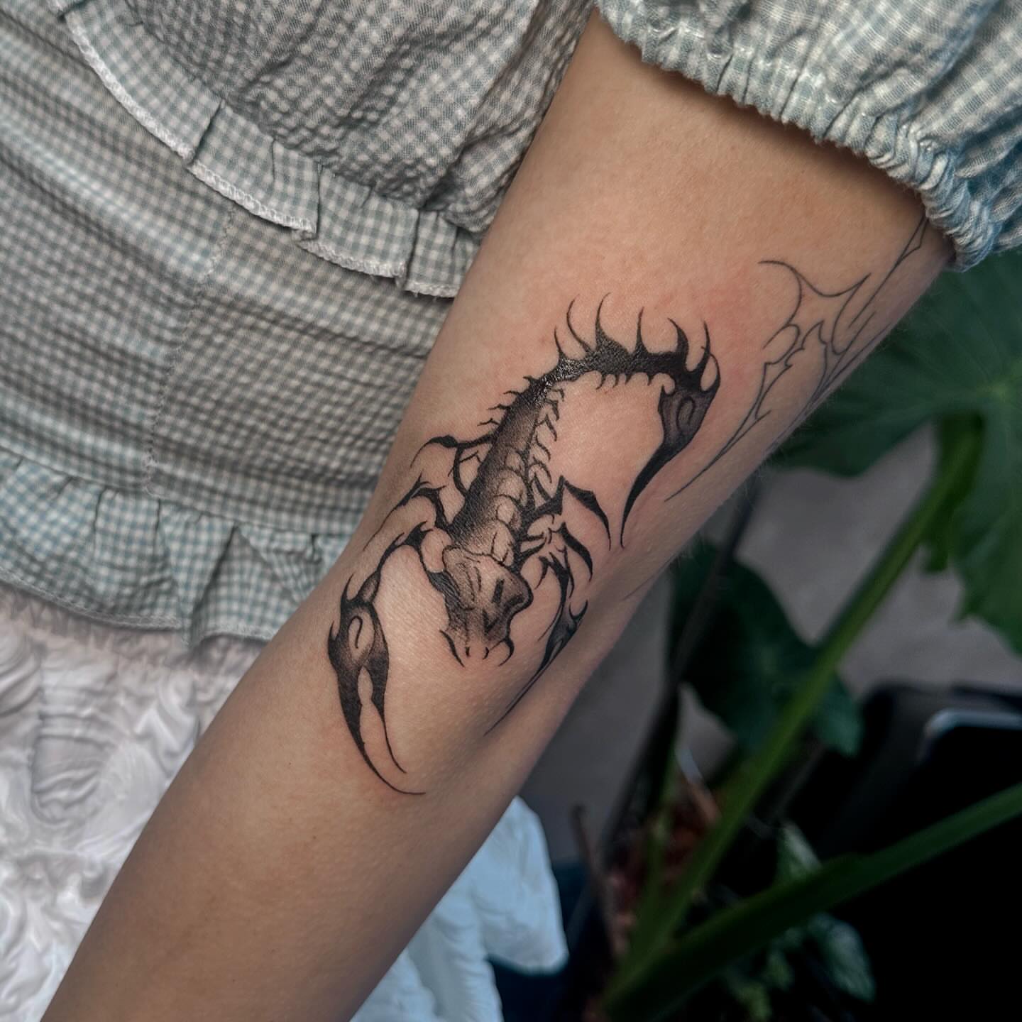 Tattoo by @livlaughtats — black_and_grey