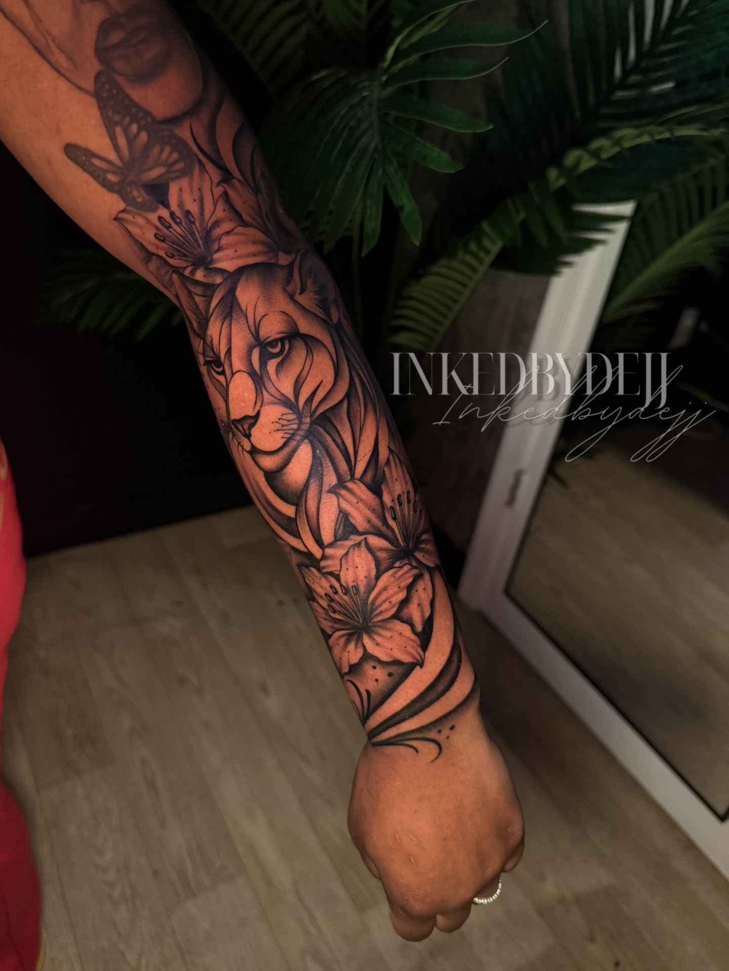 Tattoo by @inkedbydejj — black_and_grey, realism