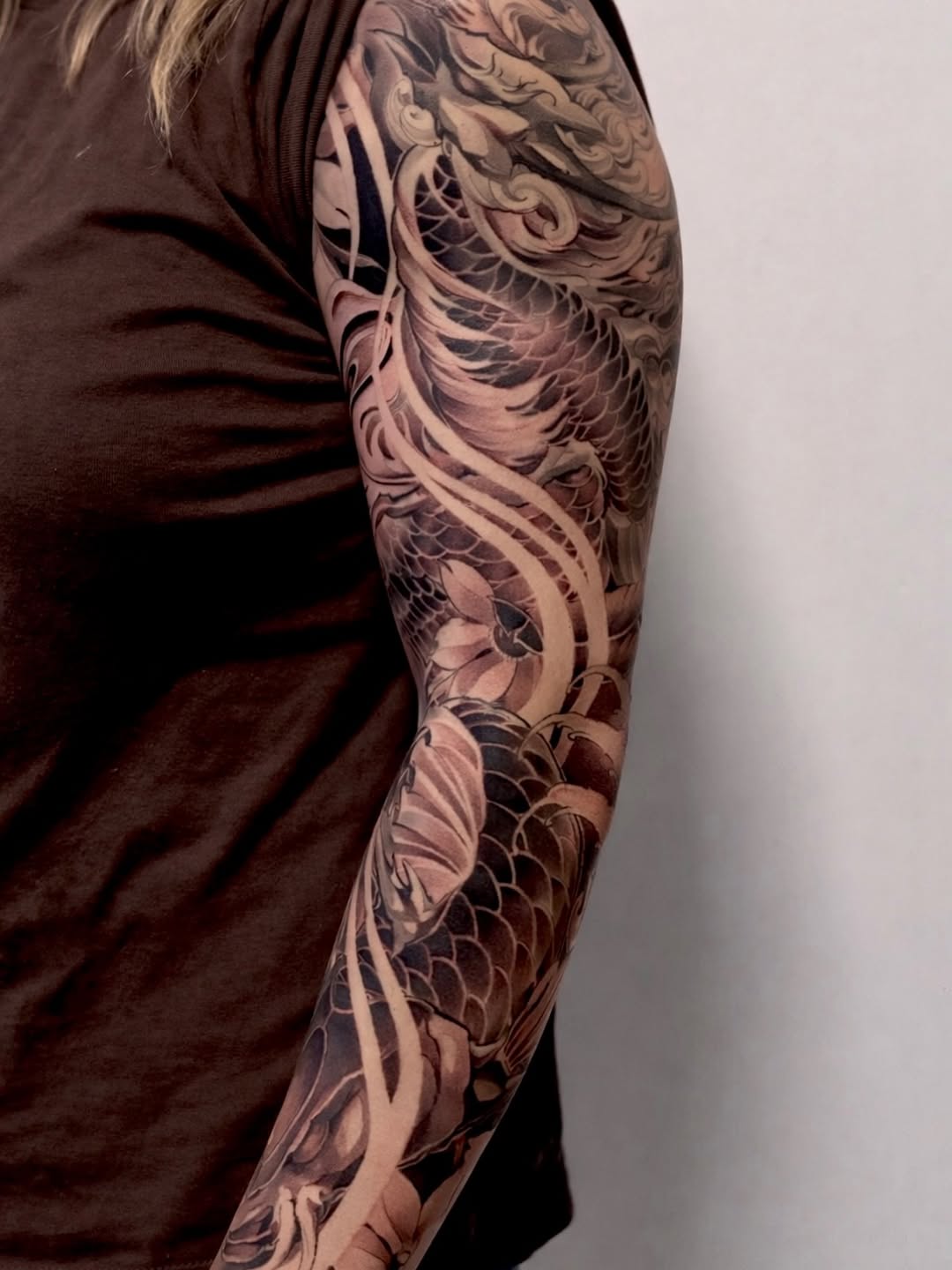 Tattoo by @rockytattoo — japanese_irezumi, black_and_grey
