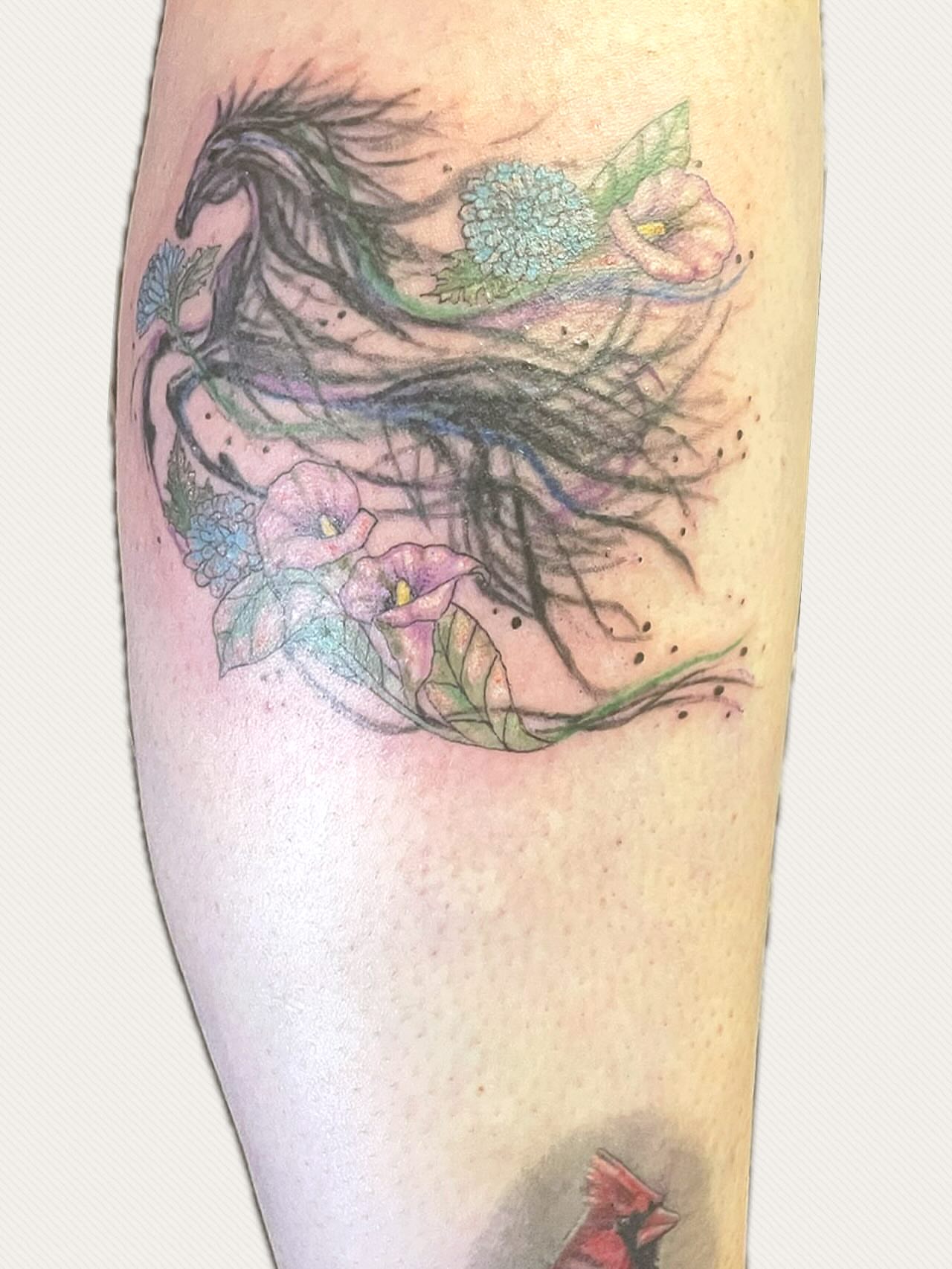 Tattoo by @mstarkweatherart — watercolor