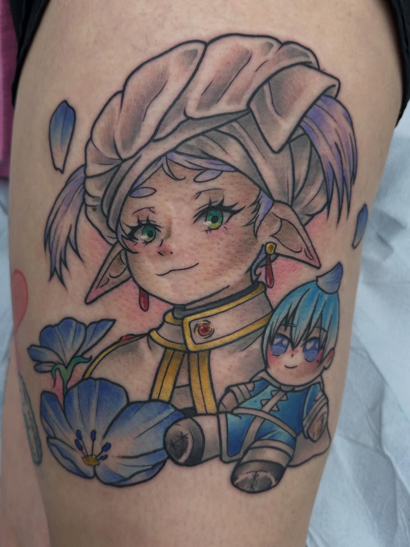 Tattoo by @ugh_mychaela โ anime, watercolor