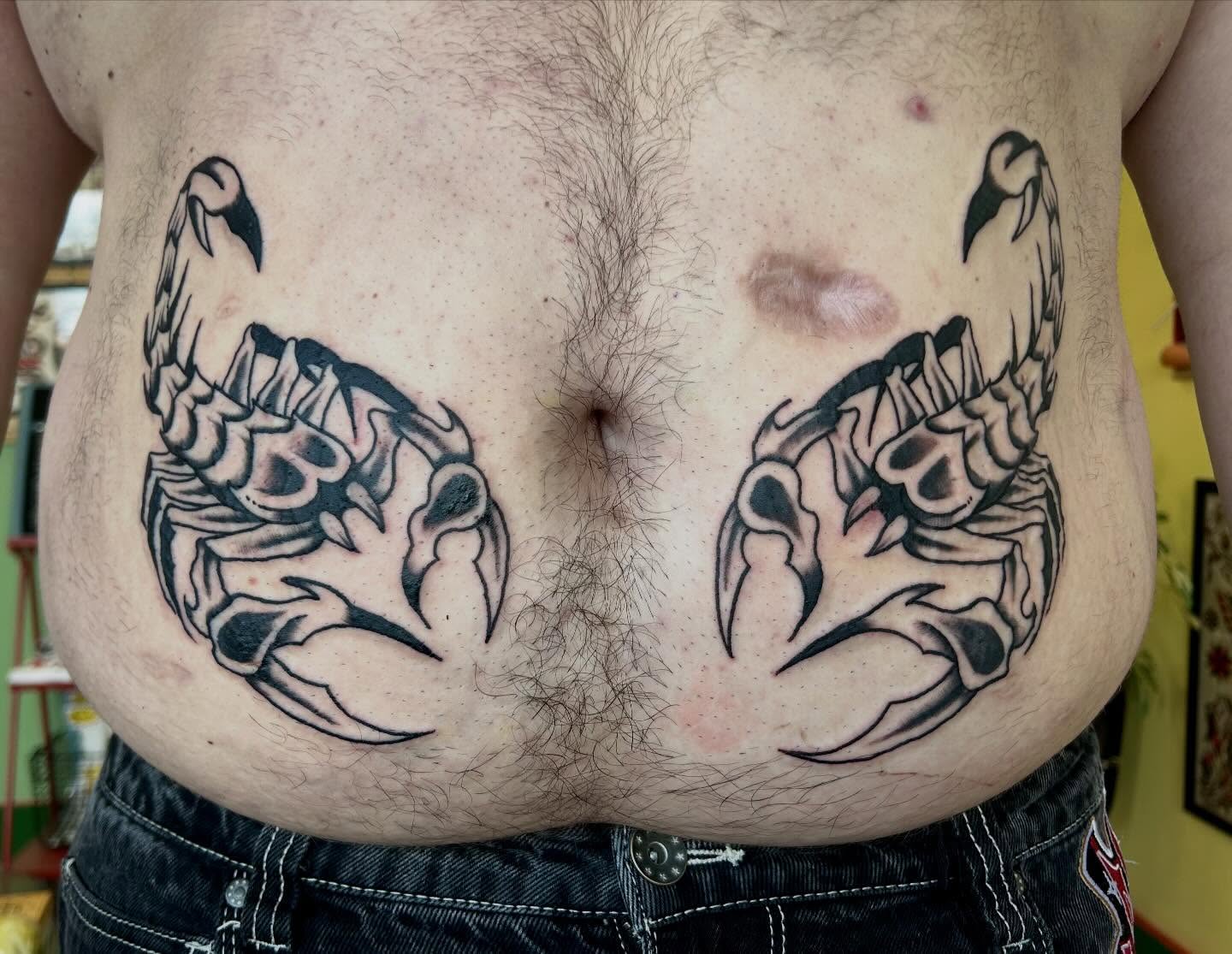 Scorpion black and grey tattoo by Bria🩸