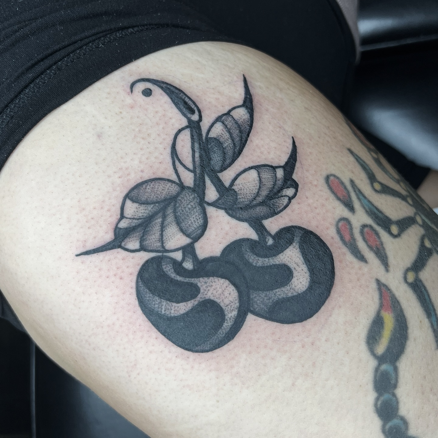 Tattoo by @themeganclifton — dotwork, black_and_grey