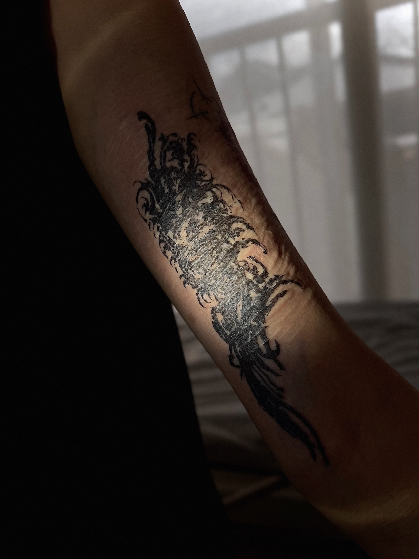 Tattoo by @sacer________ — black_and_grey