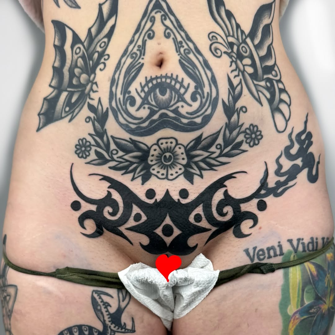 Tattoo by @tattoos.stephanie — blackwork, tribal
