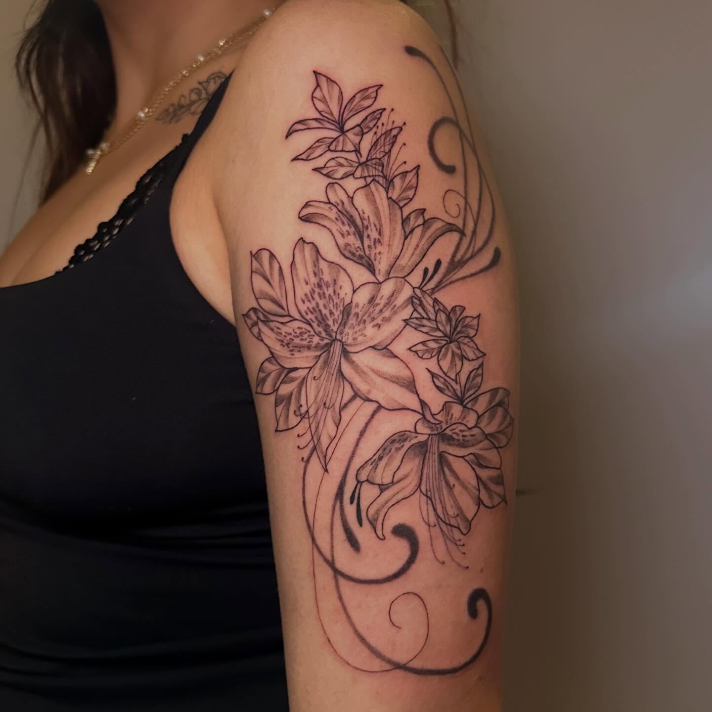 Tattoo by @nimimatattoo — black_and_grey