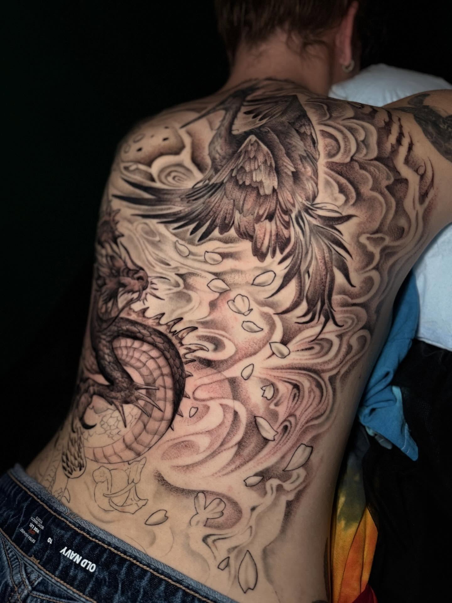 Tattoo by @whitehorsetattooing — black_and_grey, realism