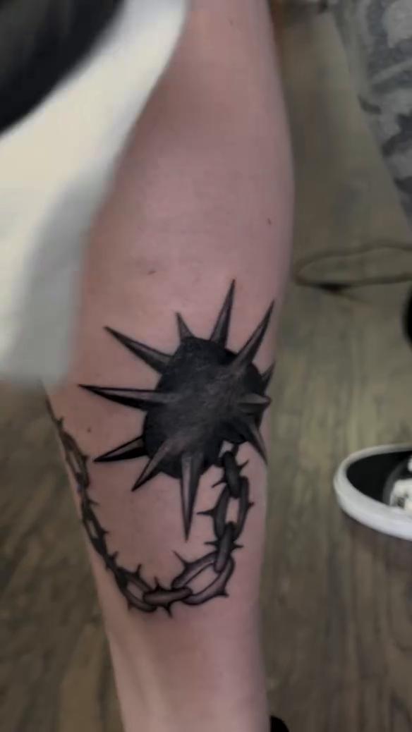 Tattoo by @woodrowtattoo — blackwork, dark_realism