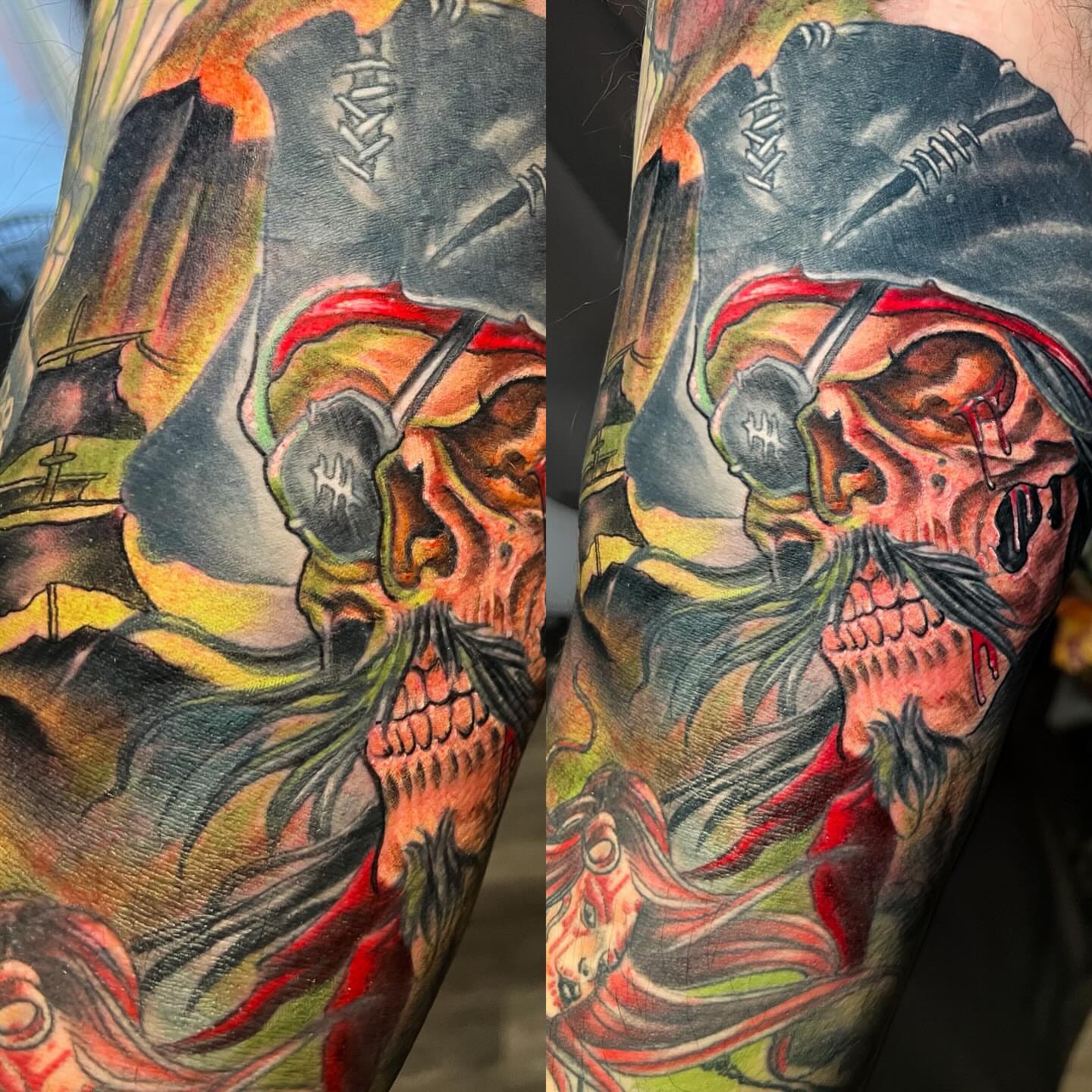 Tattoo by @ldgoodtattoo — american_traditional, dark_realism