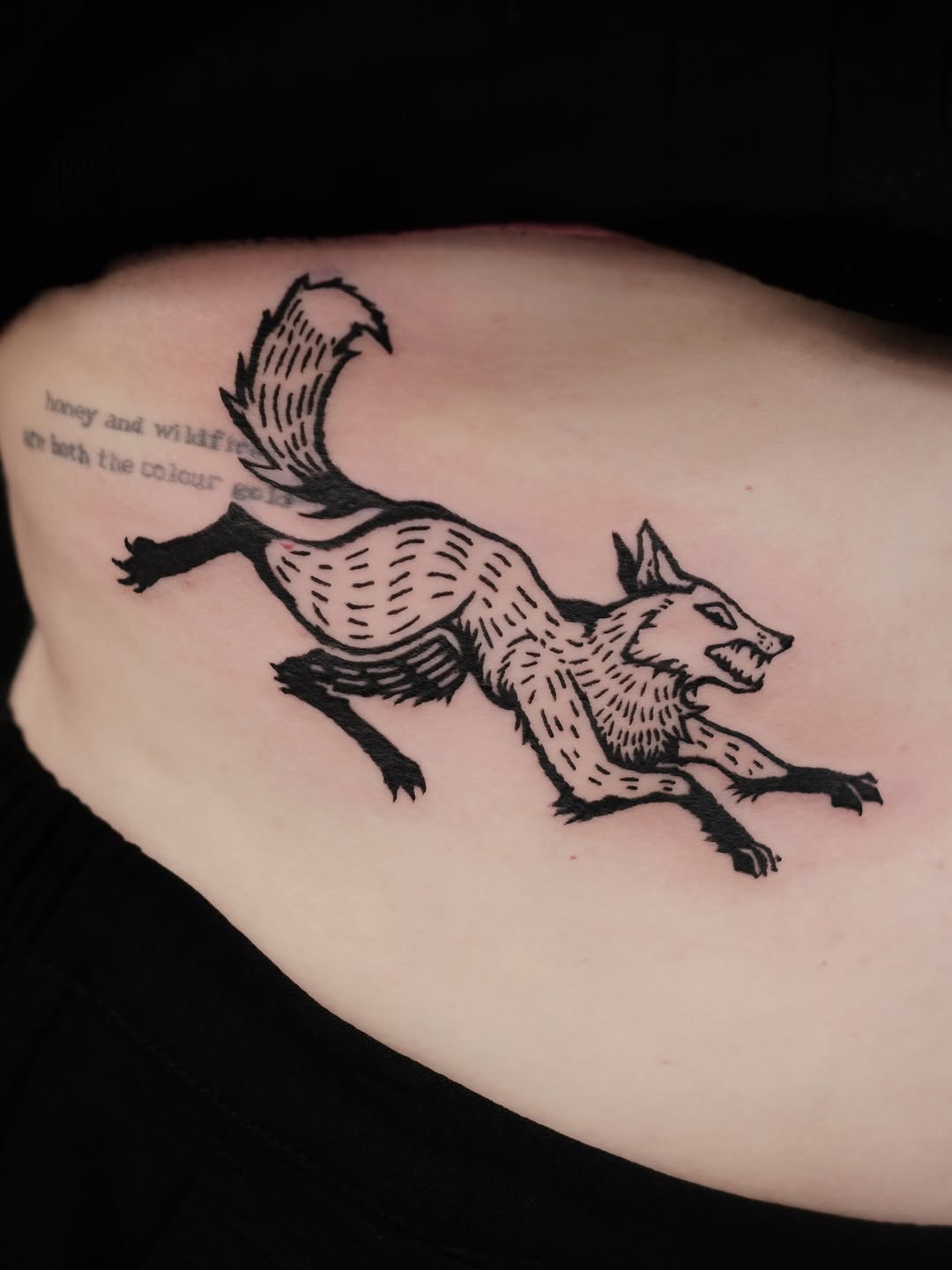 Tattoo by @florawoodcut — blackwork, illustrative