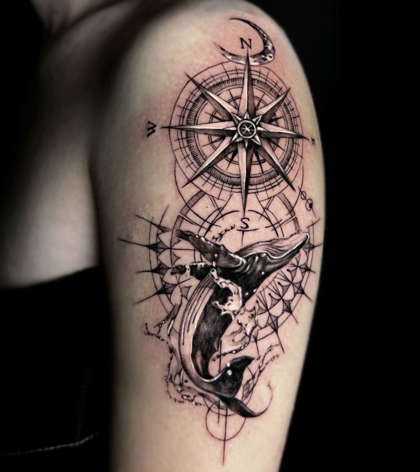 Tattoo by @hari__tattooer — black_and_grey, geometric