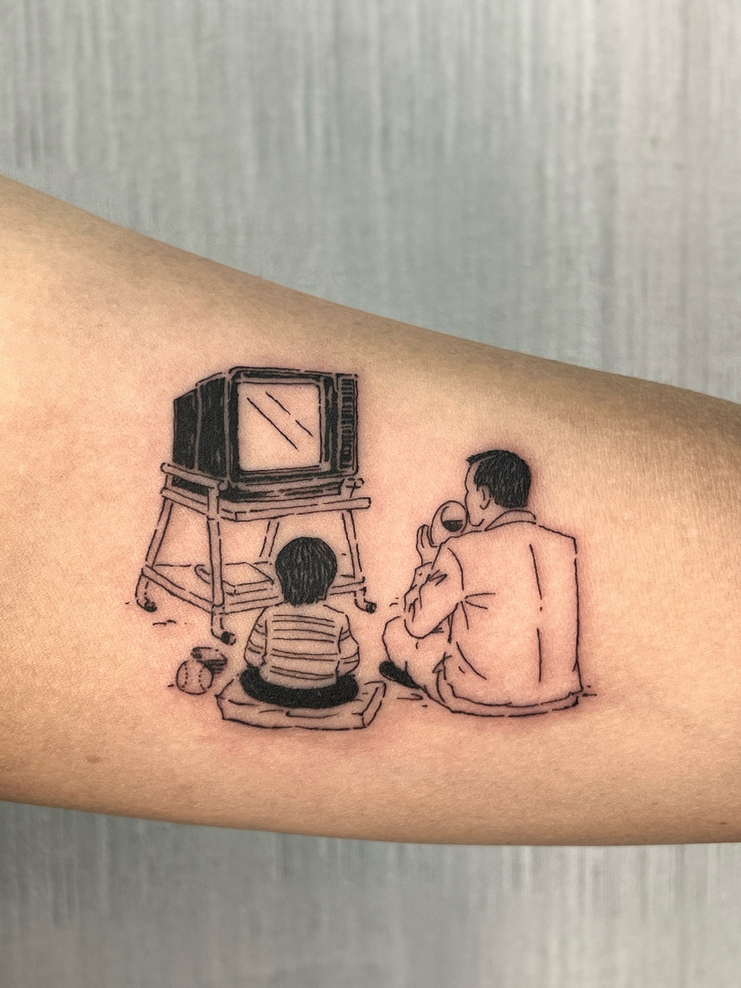 Tattoo by @555museum — black_and_grey