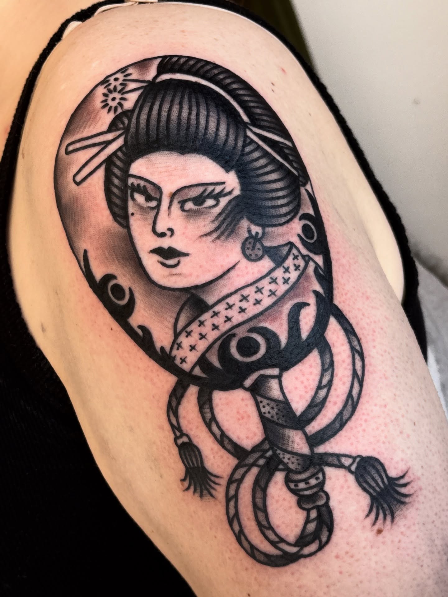 Tattoo by @smythtattoo — japanese_irezumi, black_and_grey