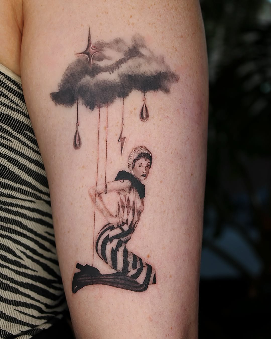 Tattoo by @cash_only_tattoos — realism, black_and_grey