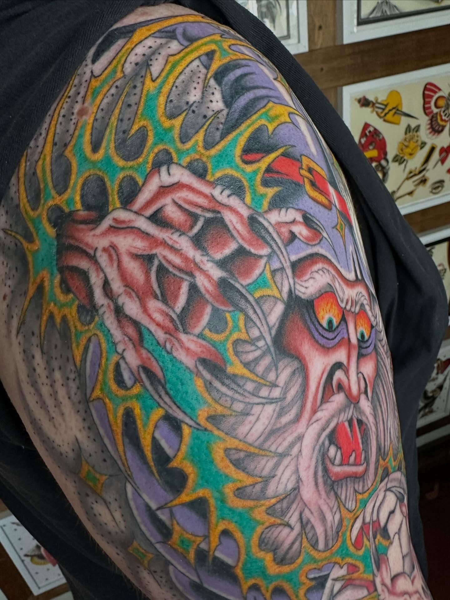 Tattoo by @austinmurfitttattoos — japanese_irezumi, dotwork