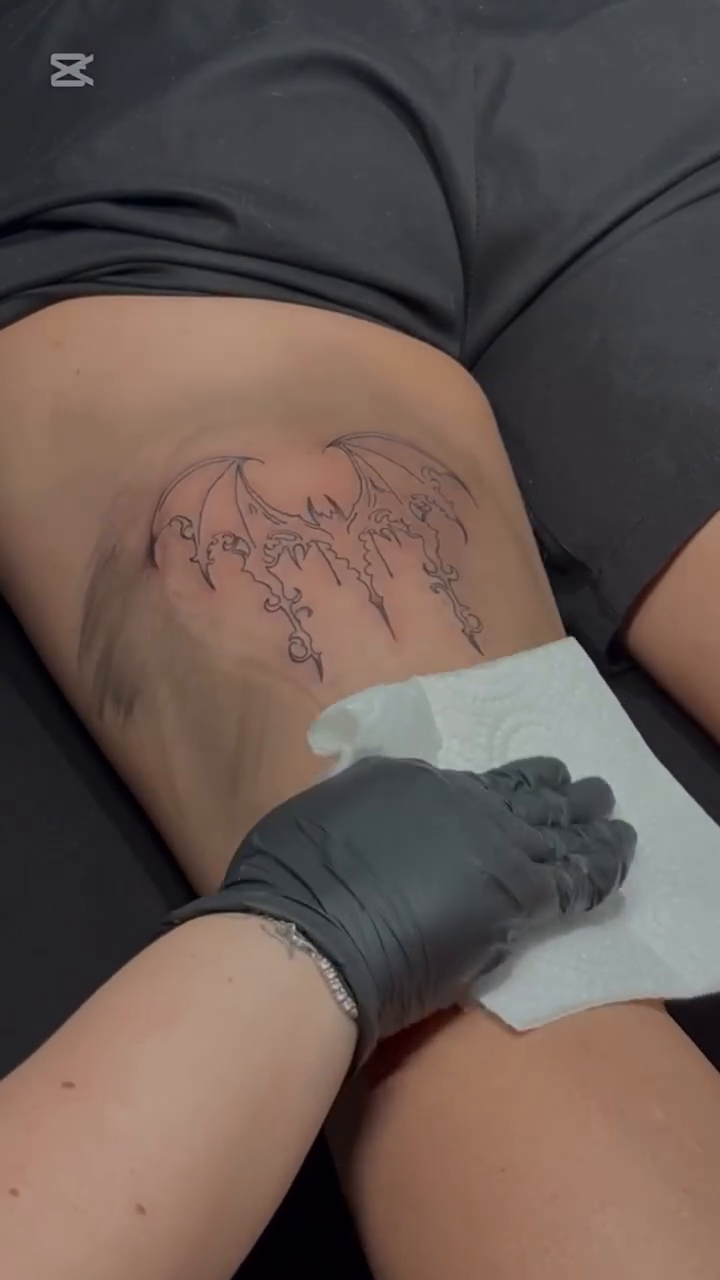 Tattoo by @inkednlashed_ — blackwork