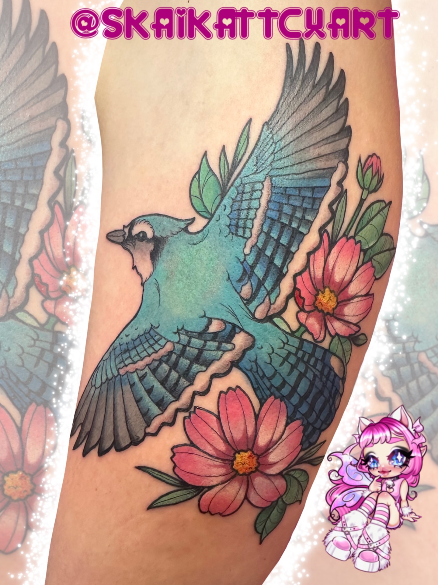 Tattoo by @skaikattcxart — new_school, realism